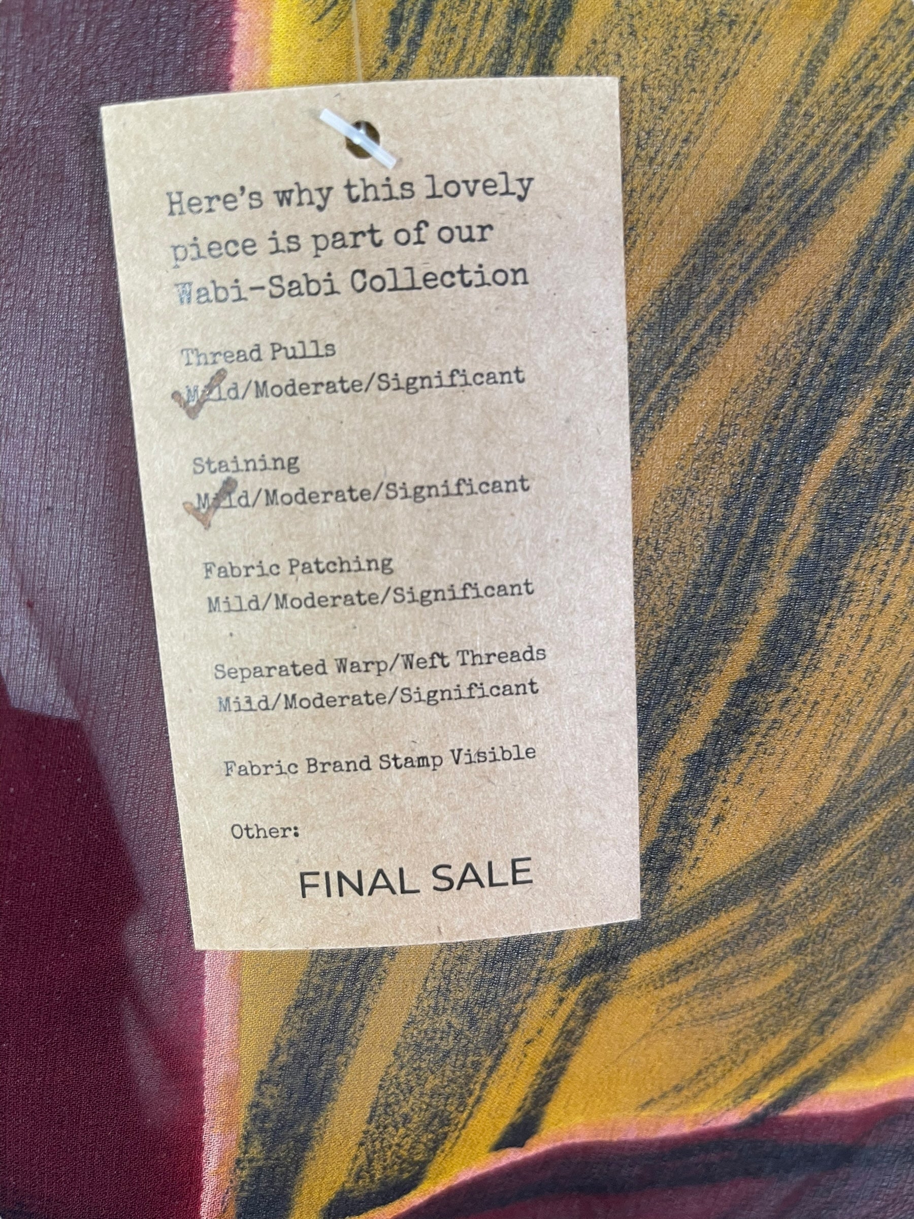 PRG7609 Sheer Wabi Sabi Pure Silk Long Tunic with Side Ties