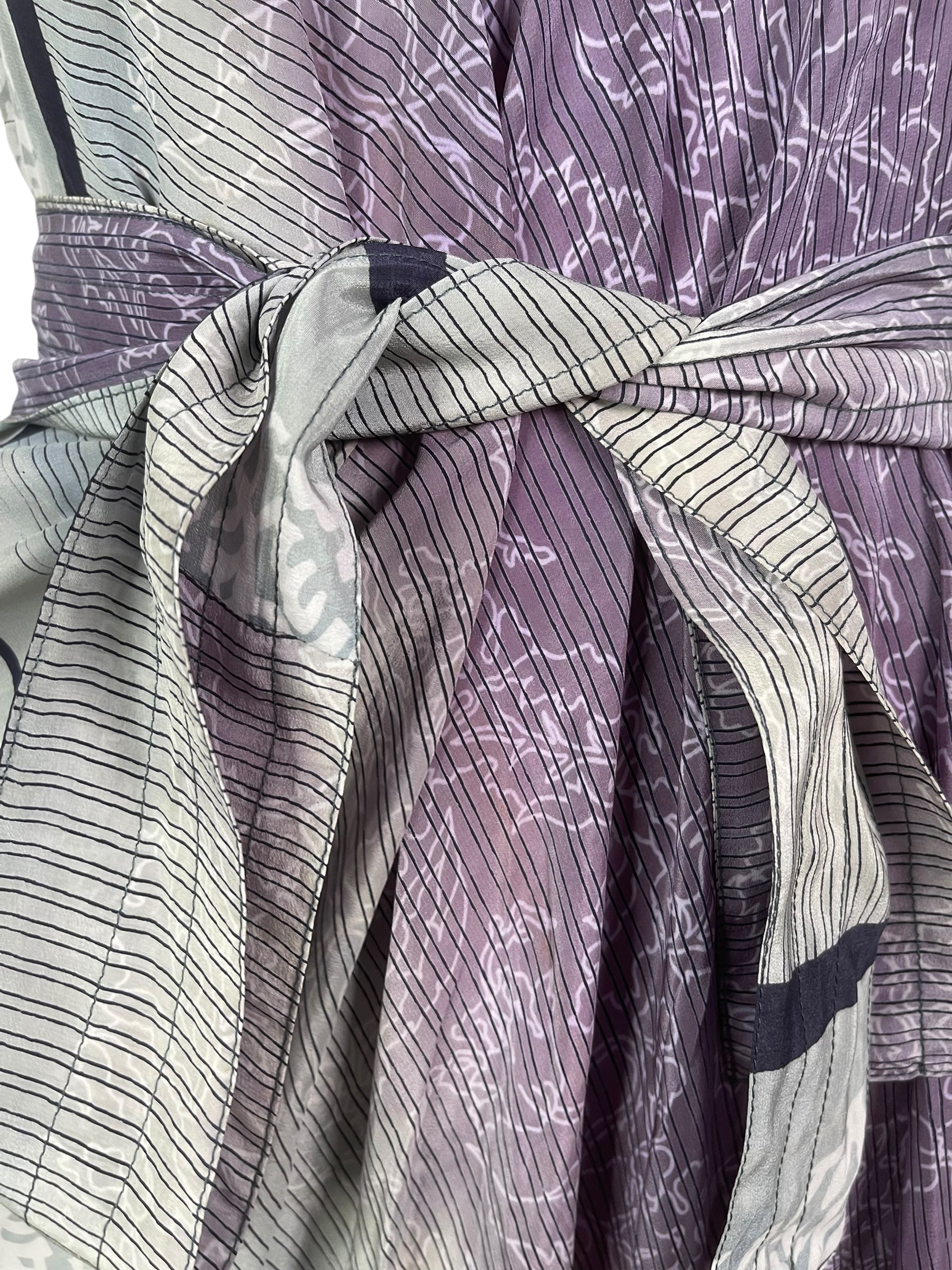 PRC7674 Wabi Sabi Pure Silk Maxi Dress with Belt