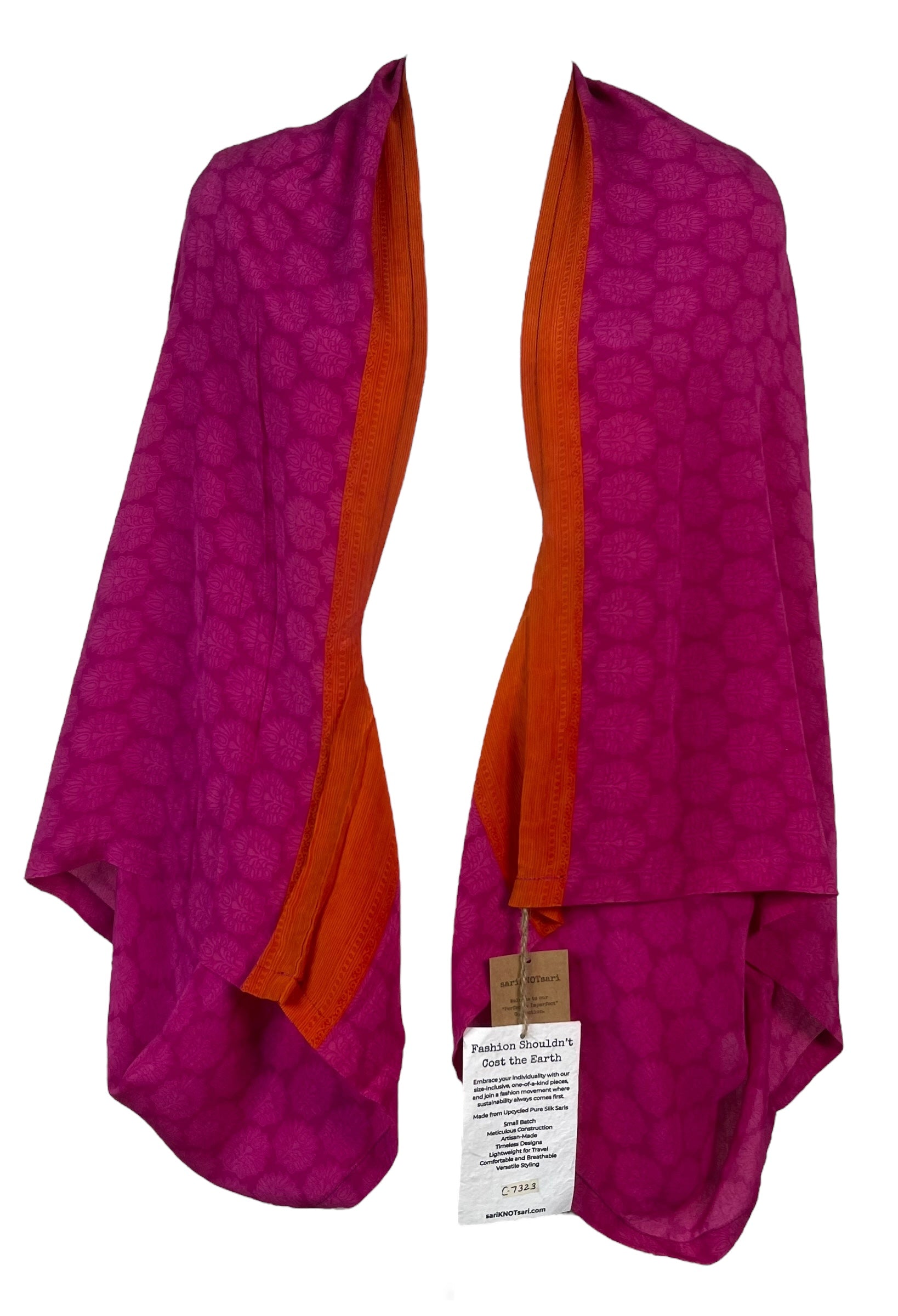 PRC7323 Wabi Sabi Pure Silk Shrug