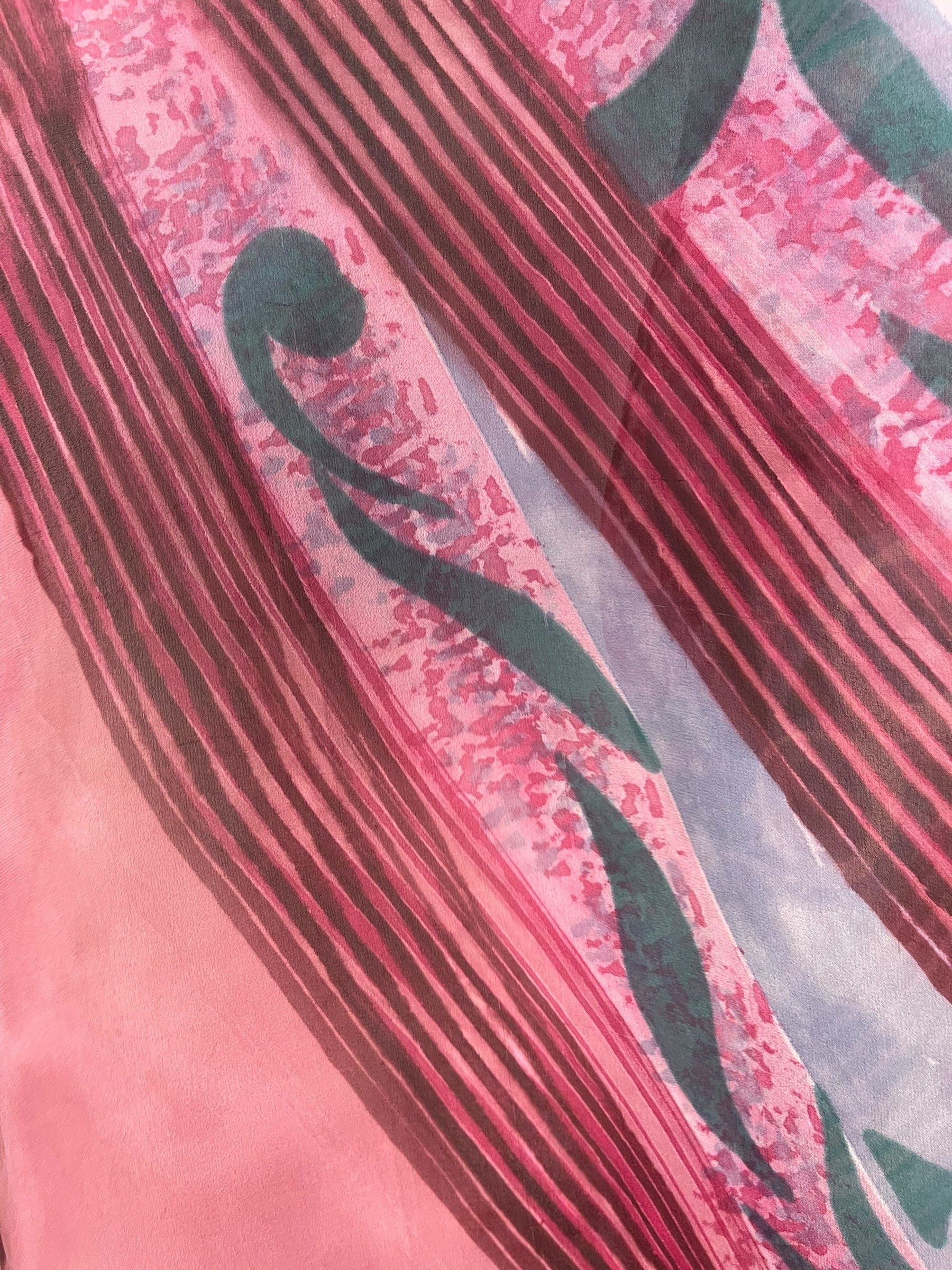 PRG8484 Sheer Wabi Sabi Pure Silk Long Tunic with Side Ties