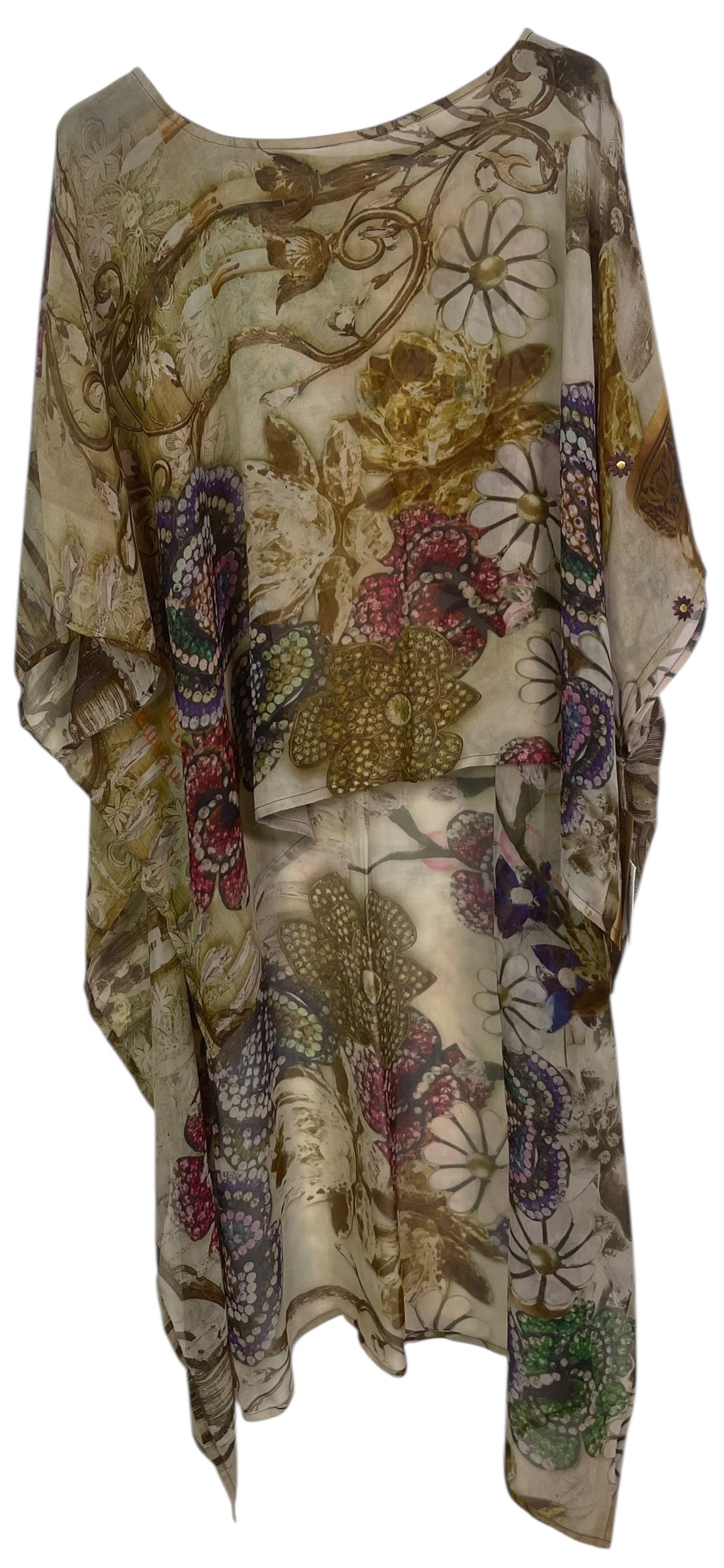 PREVIEW PRG8621  Sheer Wabi Sabi Pure Silk Hi Lo Top