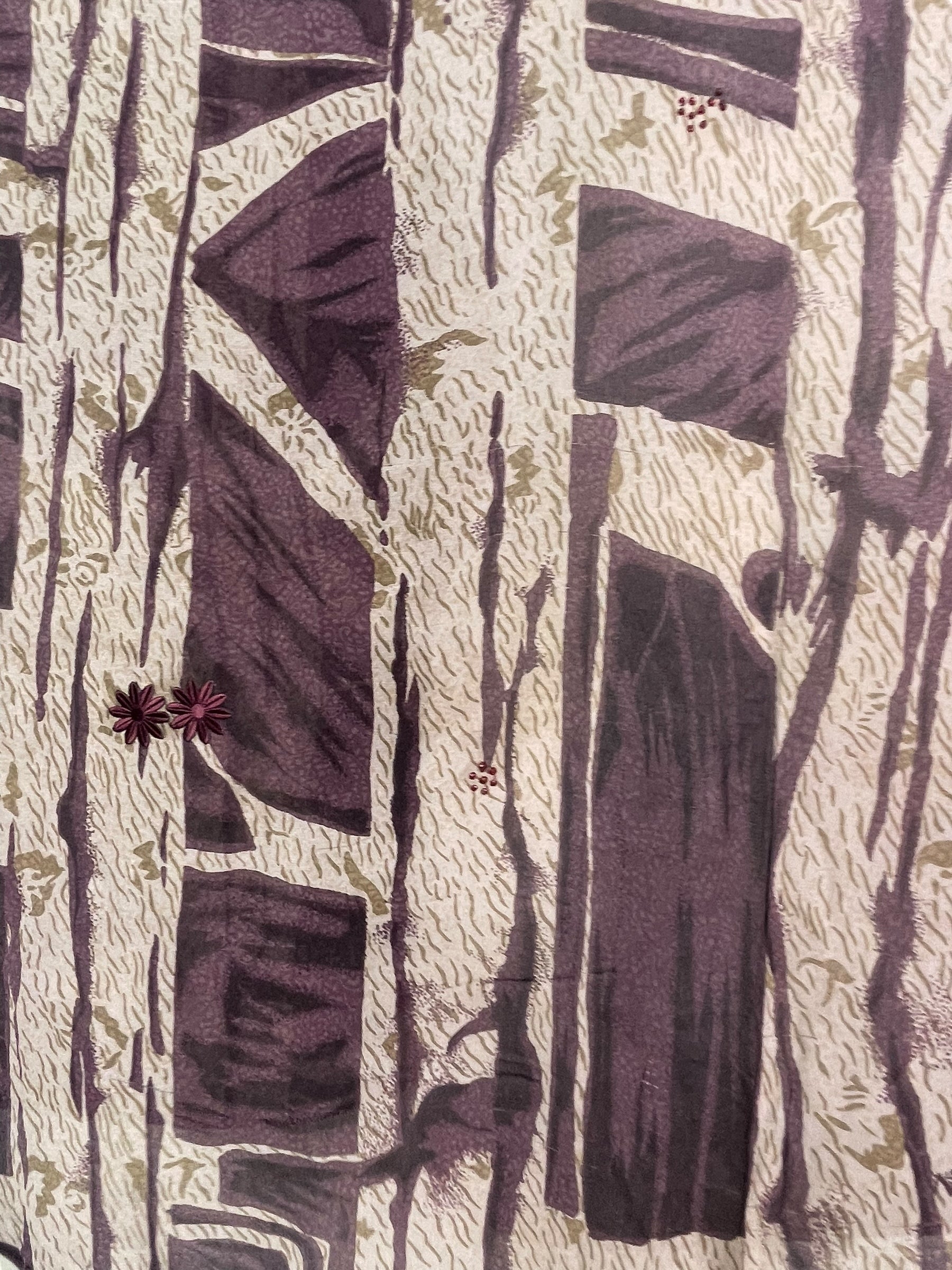 PRG7707 Sheer Wabi Sabi Pure Silk Short Kaftan Tunic with Slits