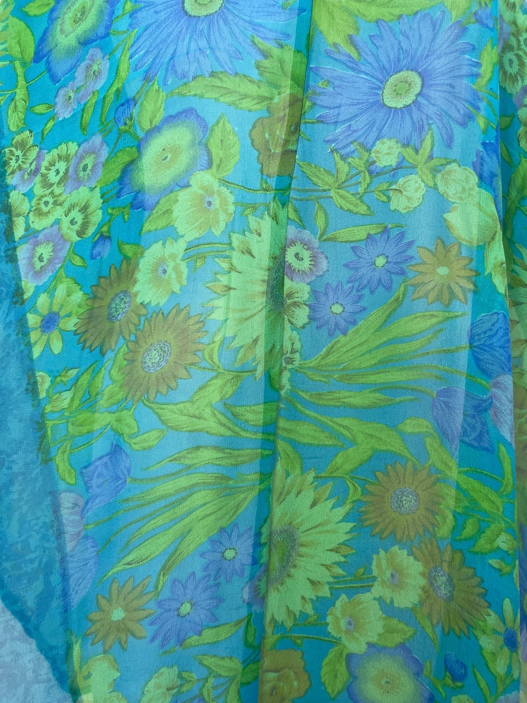 PRG7565 Sheer Avatar Pure Silk Waterfall Top