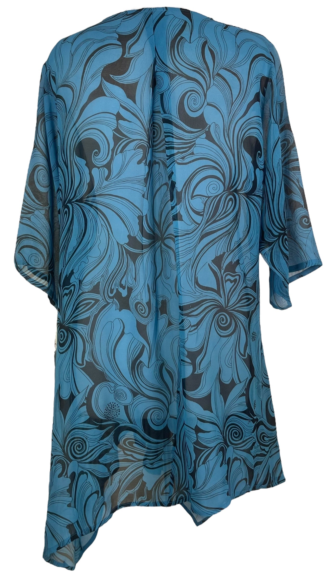 PRG7968 Sheer Avatar Pure Silk Self Pocket Tunic Dress