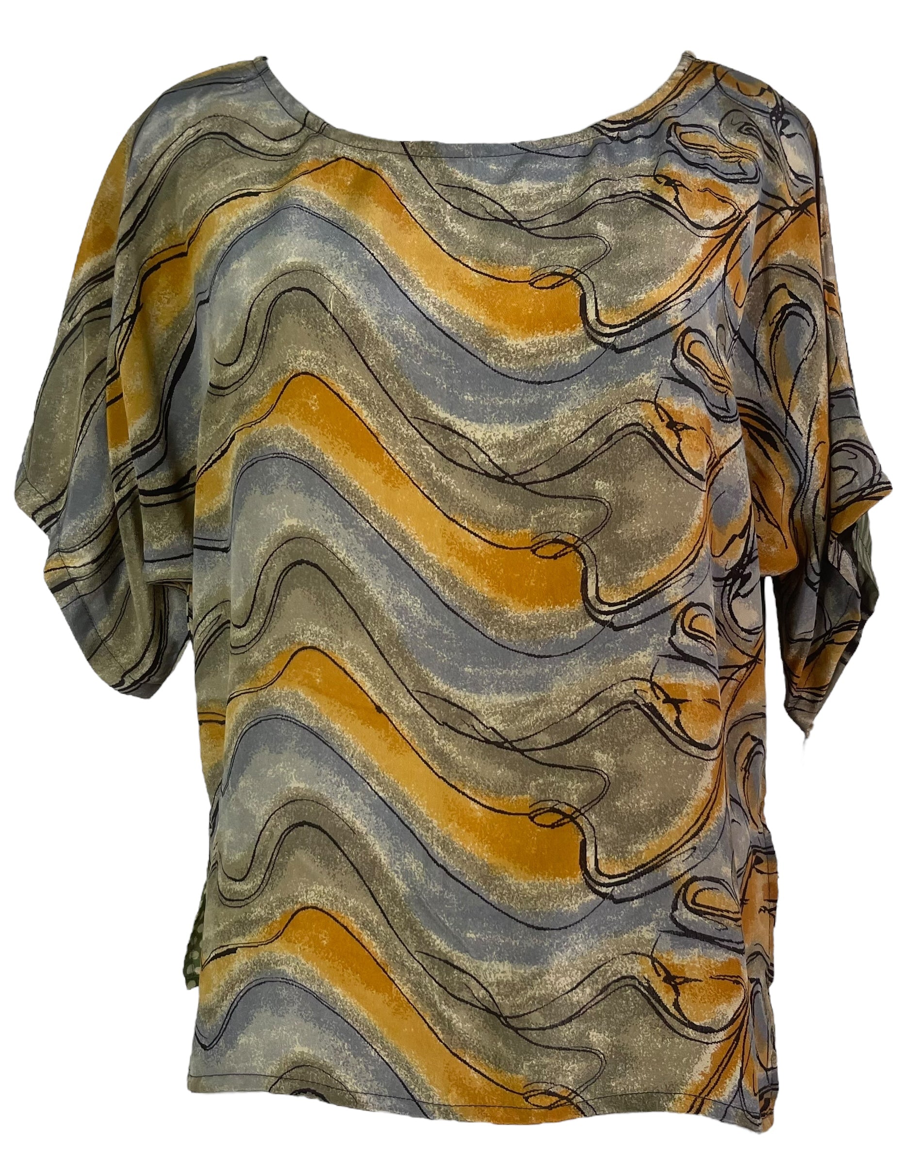 PRC8094 Avatar Pure Silk Side Slit Top