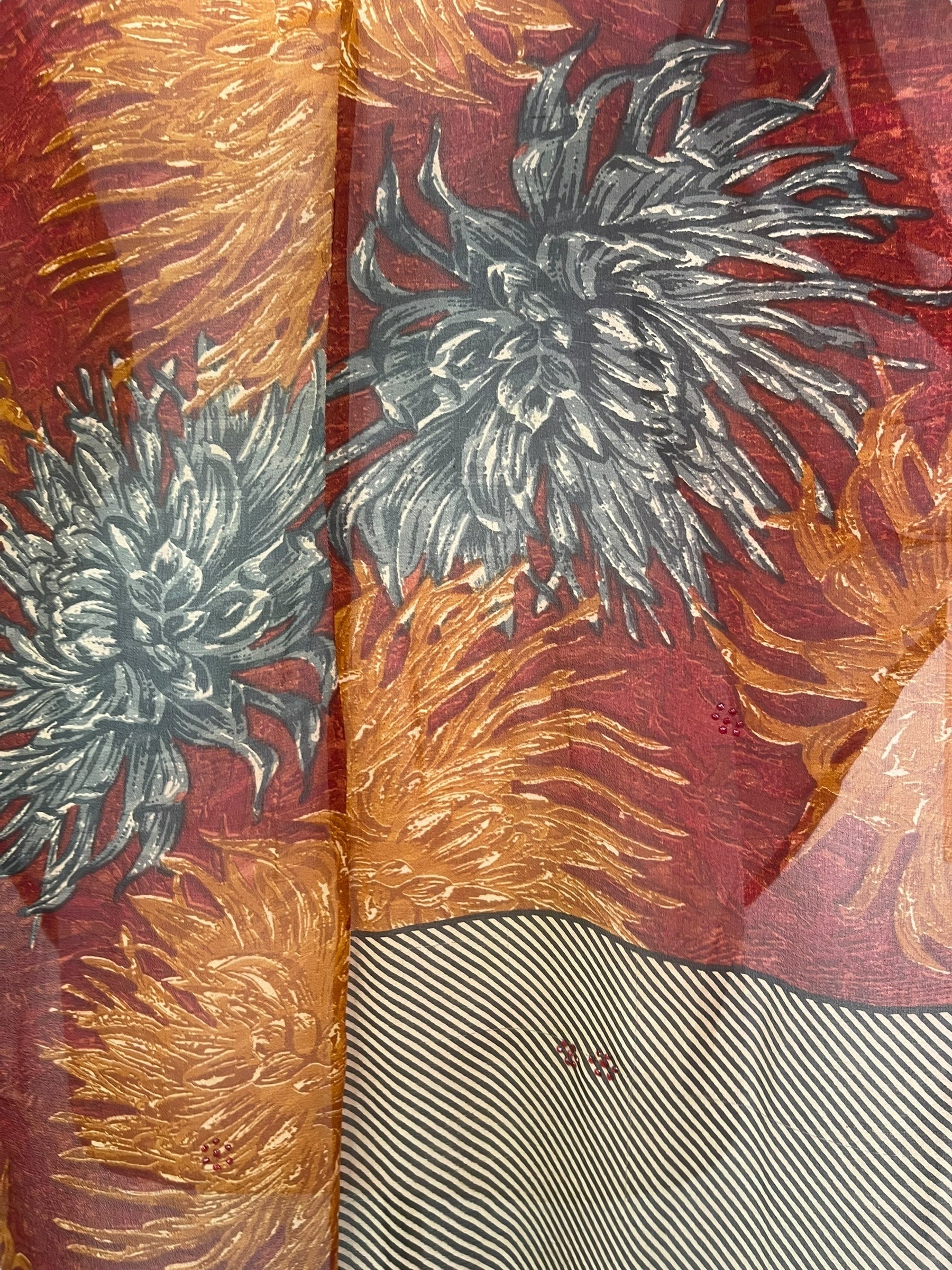 PRG8098 Sheer Avatar Pure Silk Waterfall Top