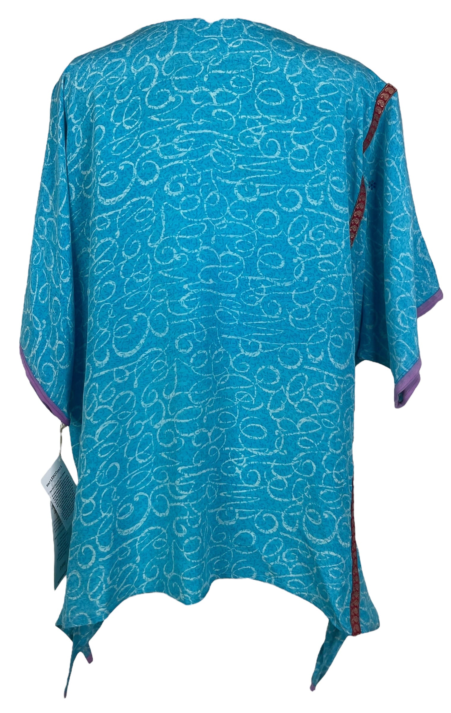 PRC8207 Avatar Pure Silk Long Tunic with Side Ties