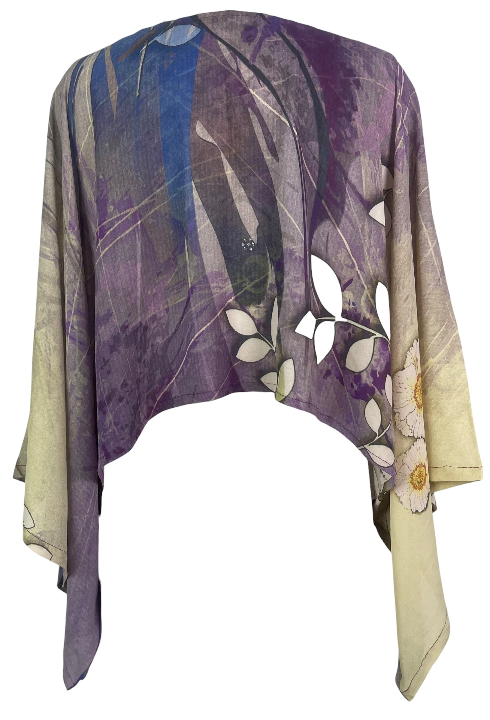 PREVIEW PRG8537 Sheer Avatar Pure Silk Kimono-Sleeved Top by FEBRUARY2026 – Handmade ethical Kimono Top from sariKNOTsari using upcycled silk. Designed in Canada for travel and slow fashion, loved from Toronto to LA to Sydney.