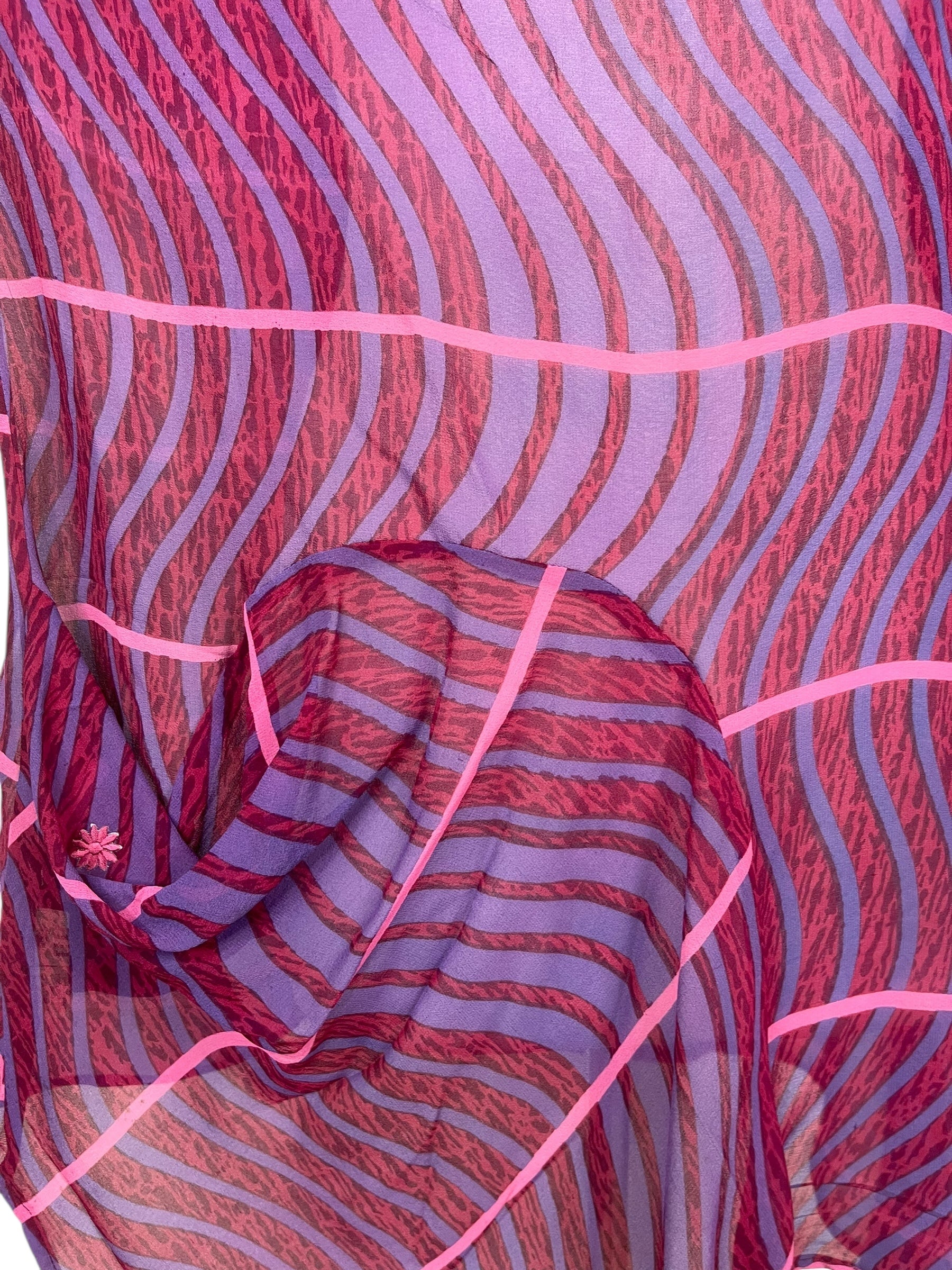 PRG8477 Sheer Wabi Sabi Pure Silk Self Pocket Tunic Dress