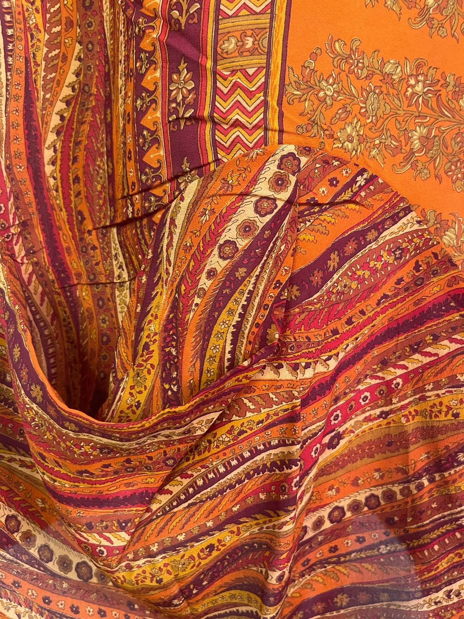 PRG7778 Sheer Avatar Pure Silk Self Pocket Tunic Dress