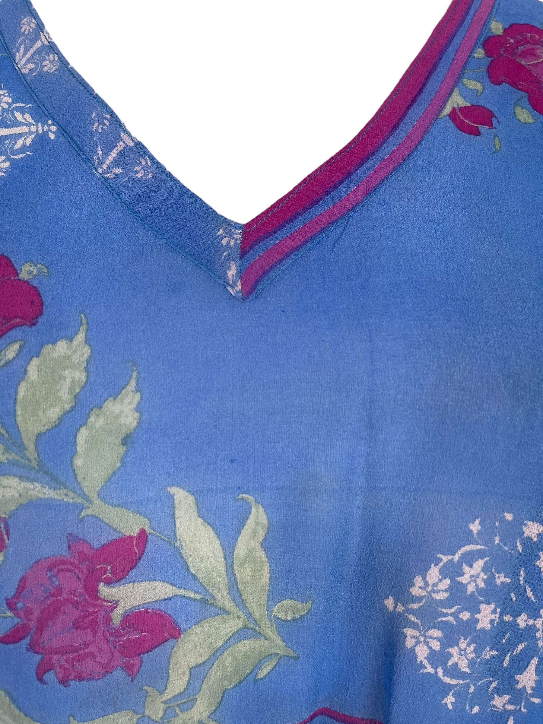 PRG7857 Sheer Wabi Sabi Pure Silk Long Tunic with Side Ties