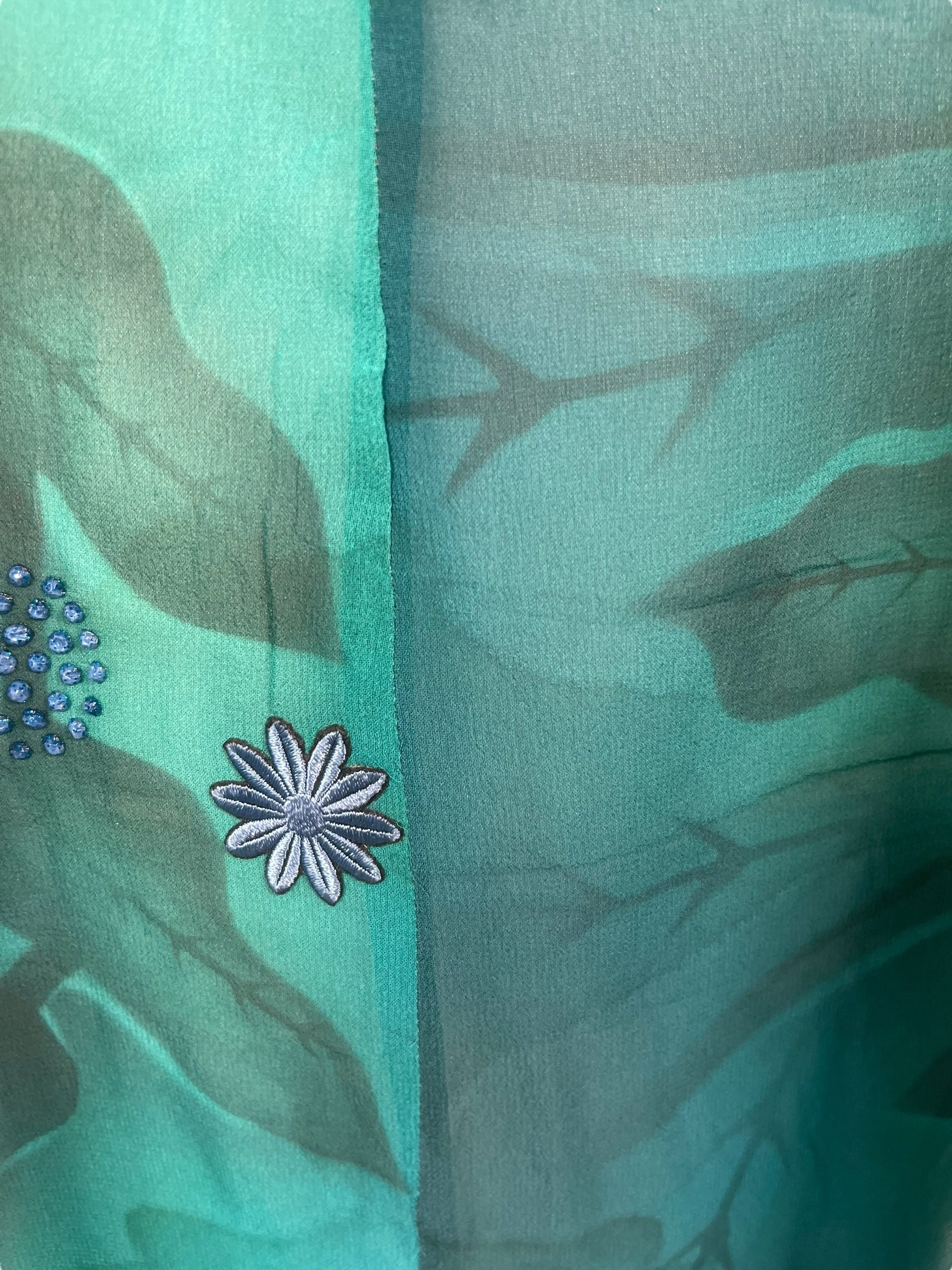 PRG8136 Sheer Avatar Pure Silk Waterfall Top