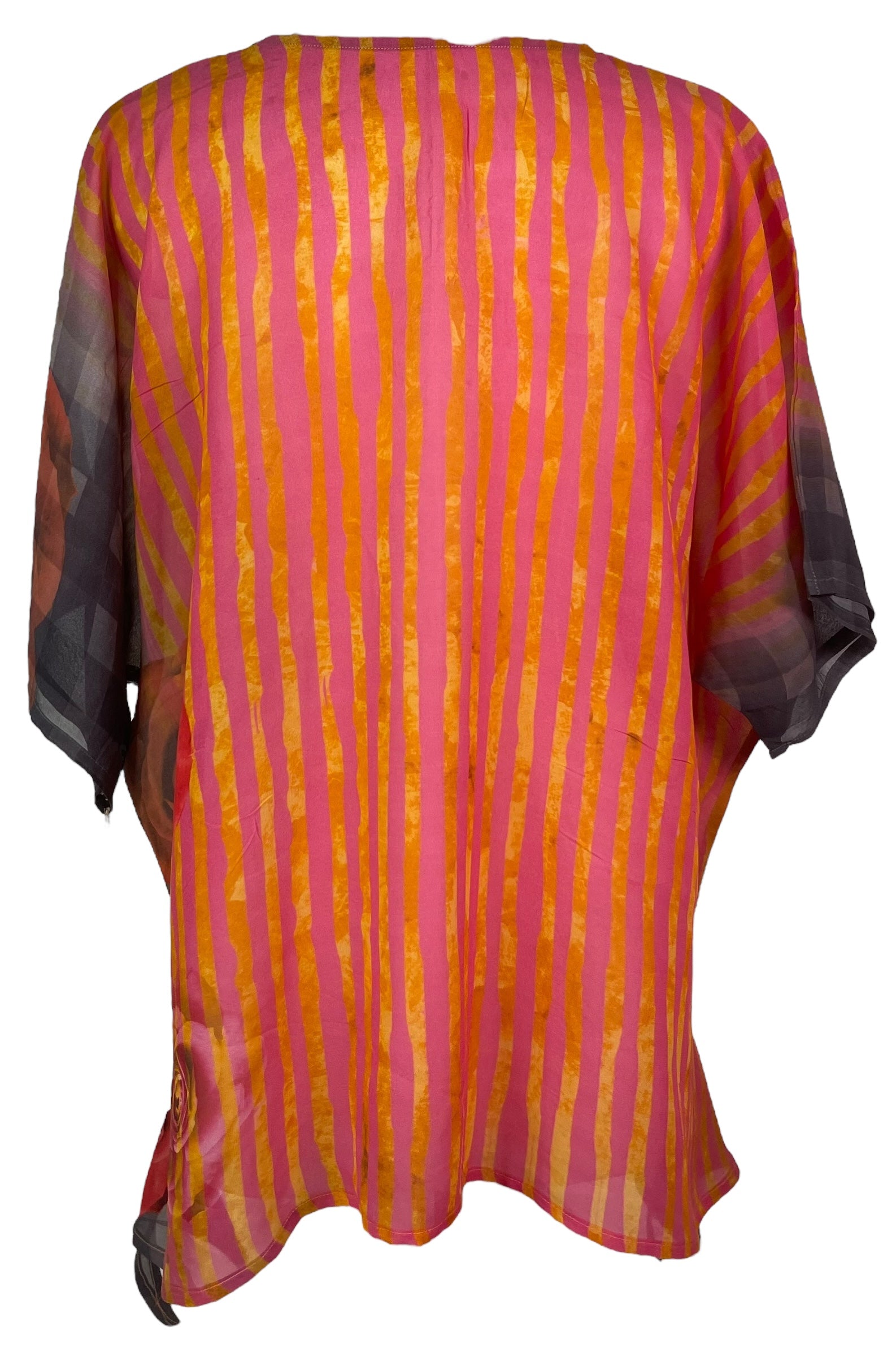 PREVIEW PRG8051  Wabi Sabi Pure Silk Long Tunic with Side Ties by DECEMBER2025 – Handmade ethical Side Tie Tunic from sariKNOTsari using upcycled silk. Designed in Canada for travel and slow fashion, loved from Toronto to LA to Sydney.