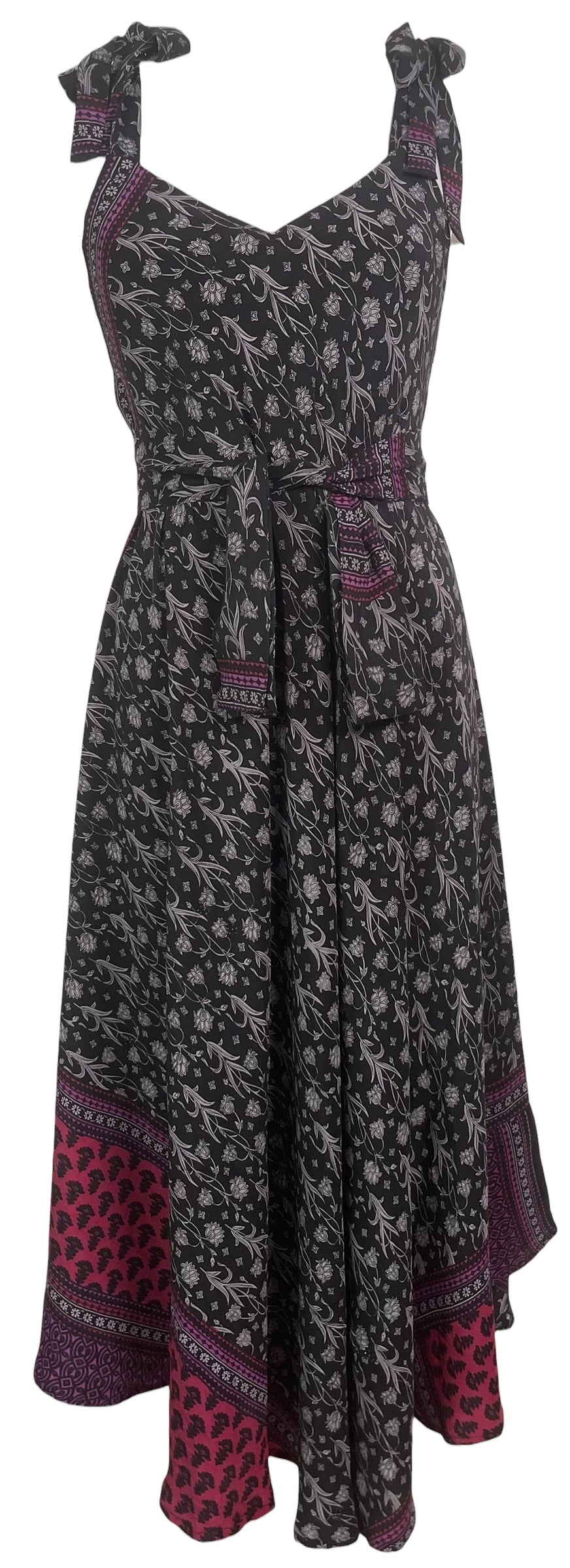 PRC8826 Avatar Pure Silk Maxi Dress with Belt