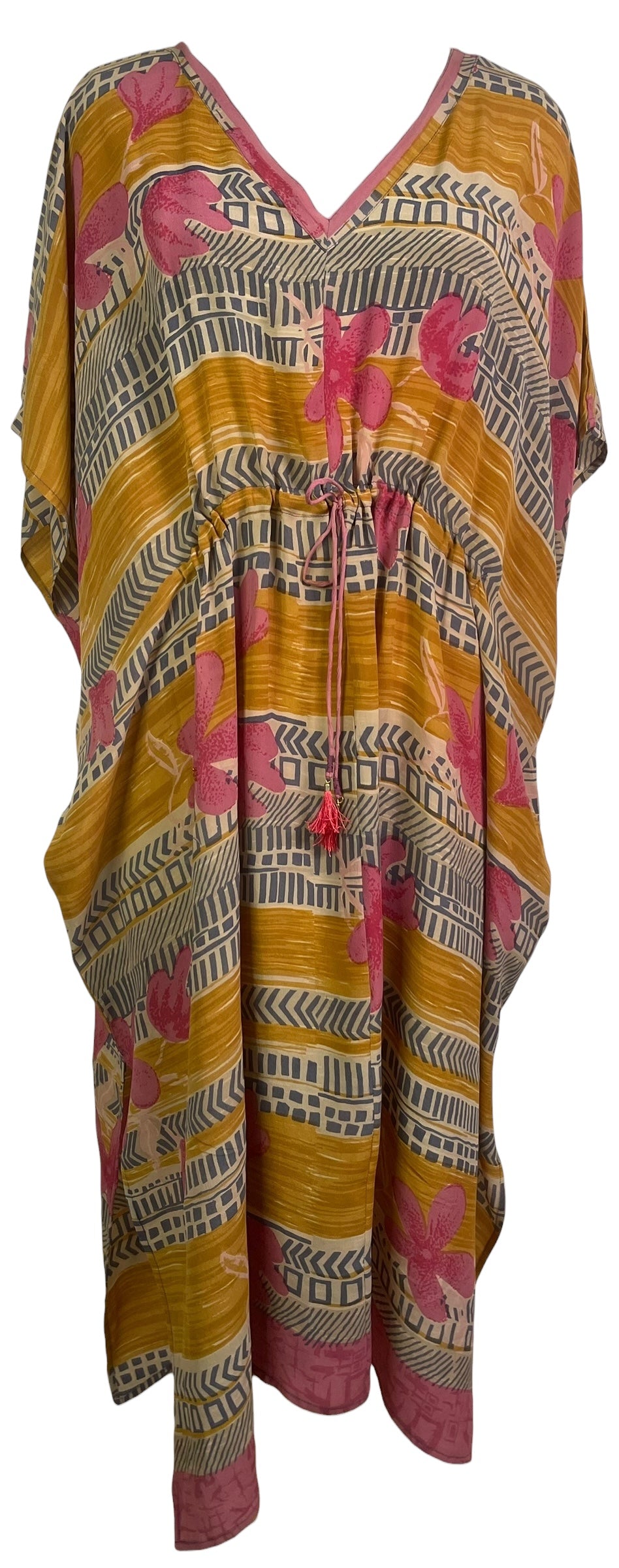 PRC8878 Wabi Sabi Pure Silk Maxi Kaftan