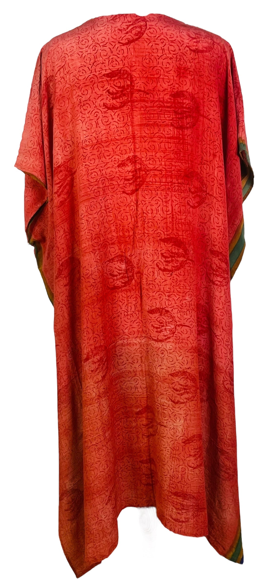 MARKETING PRC7604 Avatar Pure Silk Maxi Kaftan by MARKETING – Handmade ethical Maxi Kaftan from sariKNOTsari using upcycled silk. Designed in Canada for travel and slow fashion, loved from Toronto to LA to Sydney.