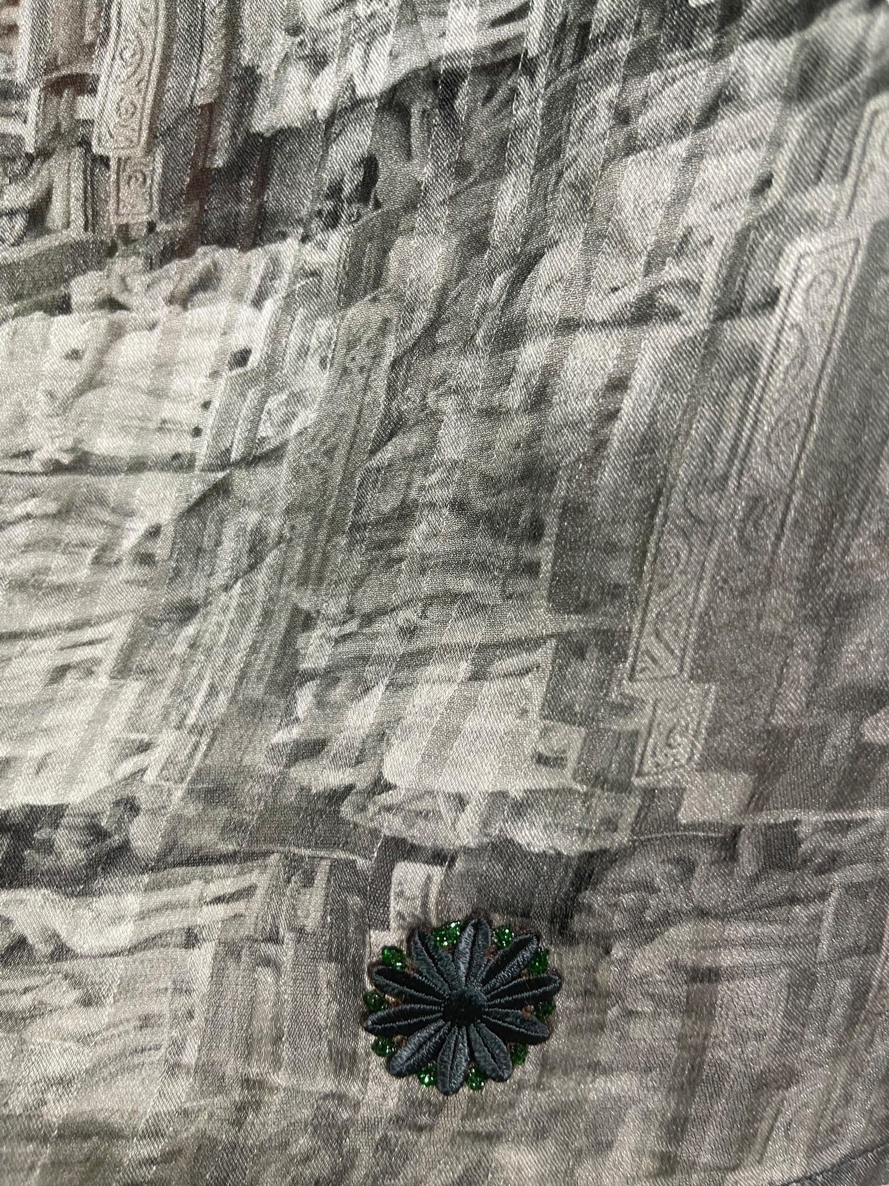 PRG8031 Sheer Avatar Pure Silk Short Kaftan Tunic with Slits