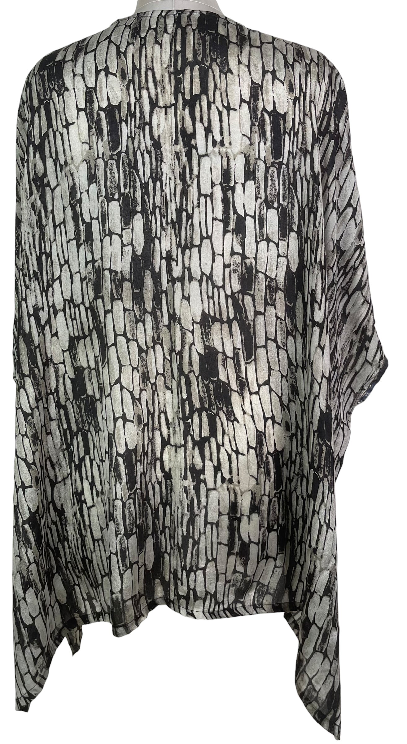 PRC7471  Wabi Sabi Pure Silk Short Kaftan Tunic With Slits