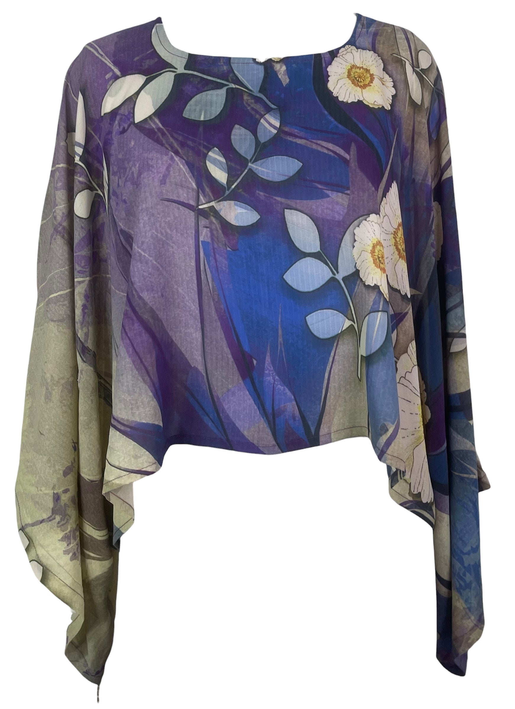 PREVIEW PRG8537 Sheer Avatar Pure Silk Kimono-Sleeved Top by FEBRUARY2026 – Handmade ethical Kimono Top from sariKNOTsari using upcycled silk. Designed in Canada for travel and slow fashion, loved from Toronto to LA to Sydney.