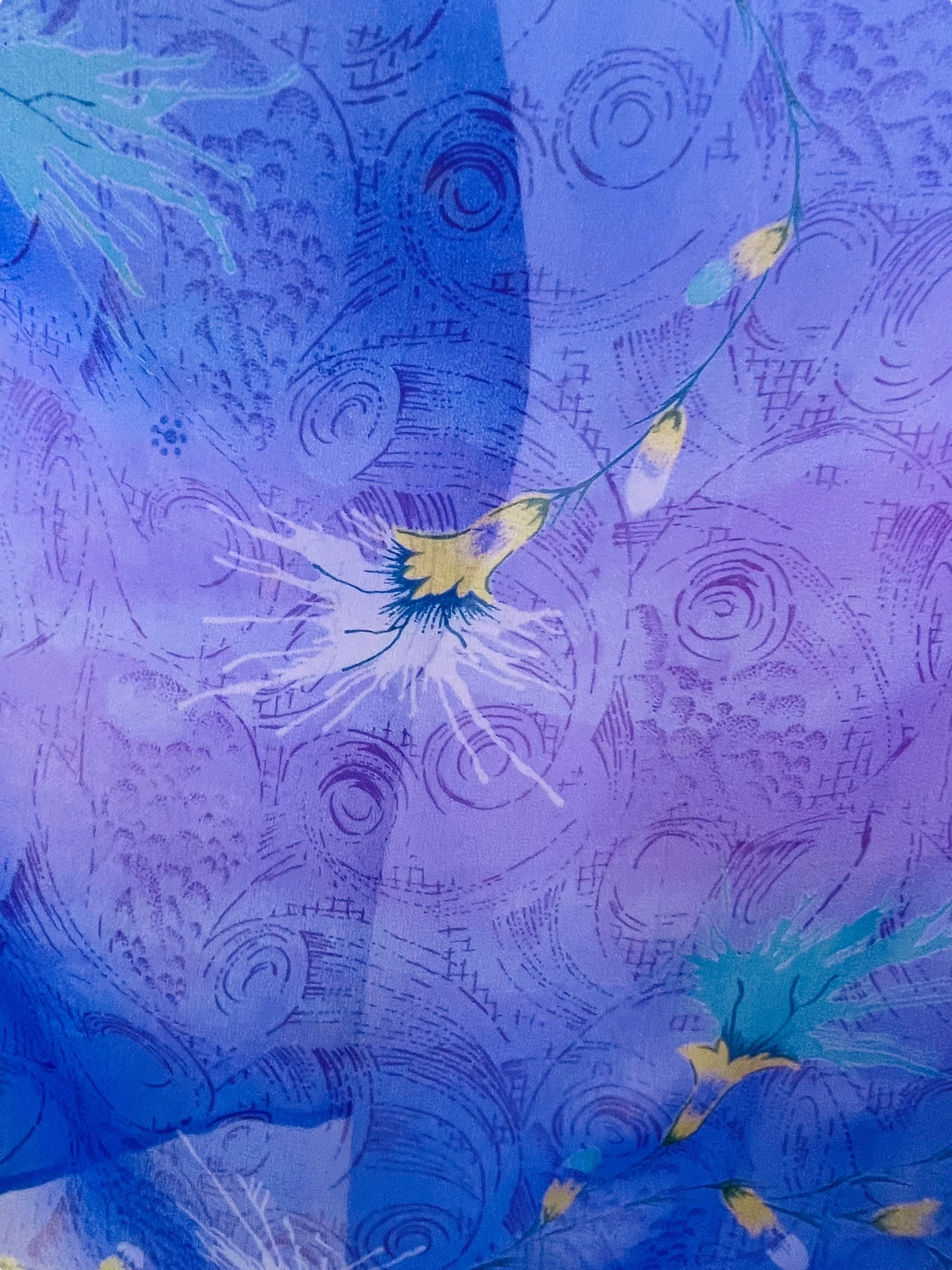 PRG7625 Sheer Avatar Pure Silk Long Tunic with Side Ties