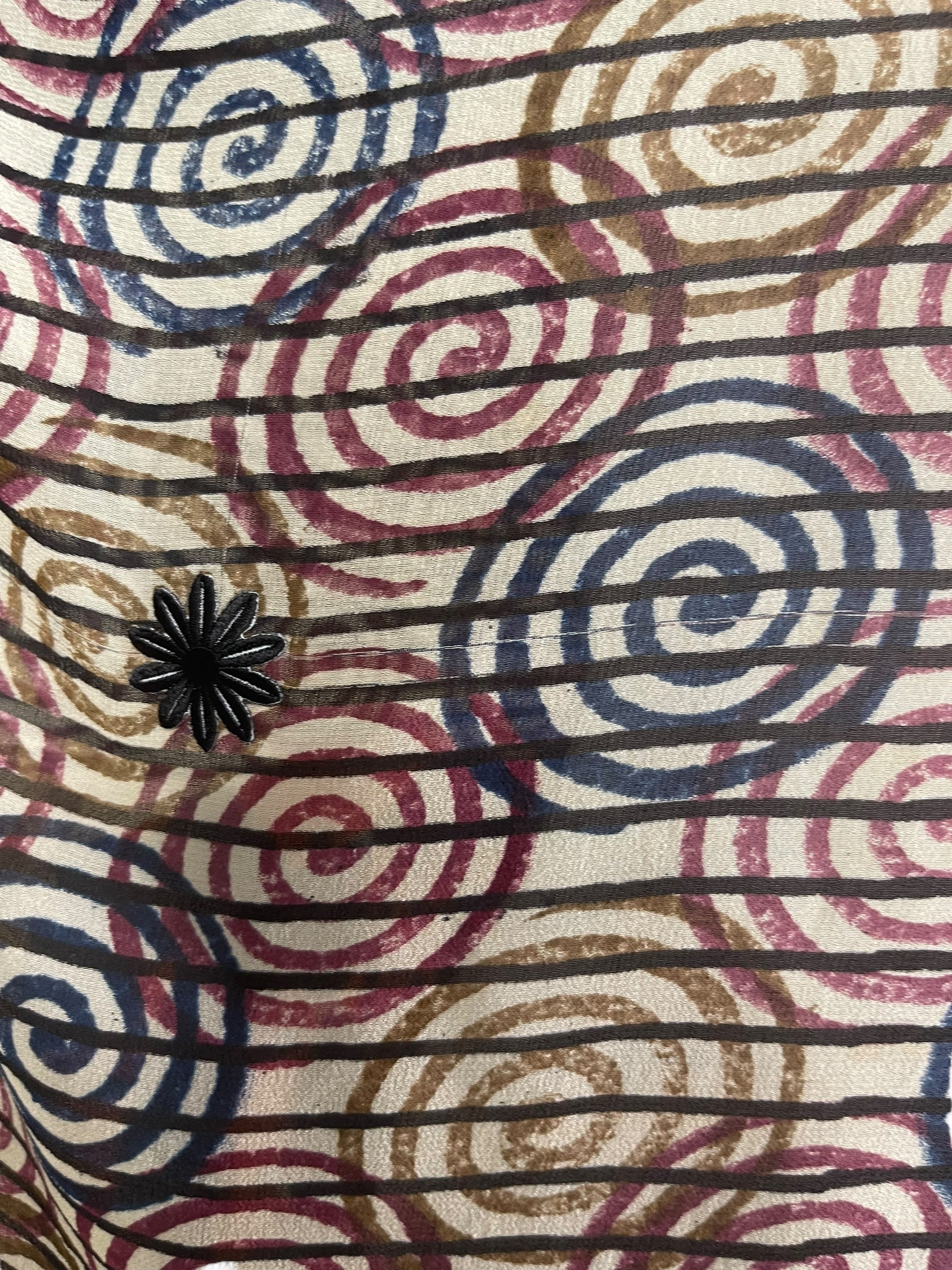 PRG8110 Sheer Avatar Pure Silk Side Slit Top by DECEMBER2025 – Handmade ethical Side Slit Top from sariKNOTsari using upcycled silk. Designed in Canada for travel and slow fashion, loved from Toronto to LA to Sydney.