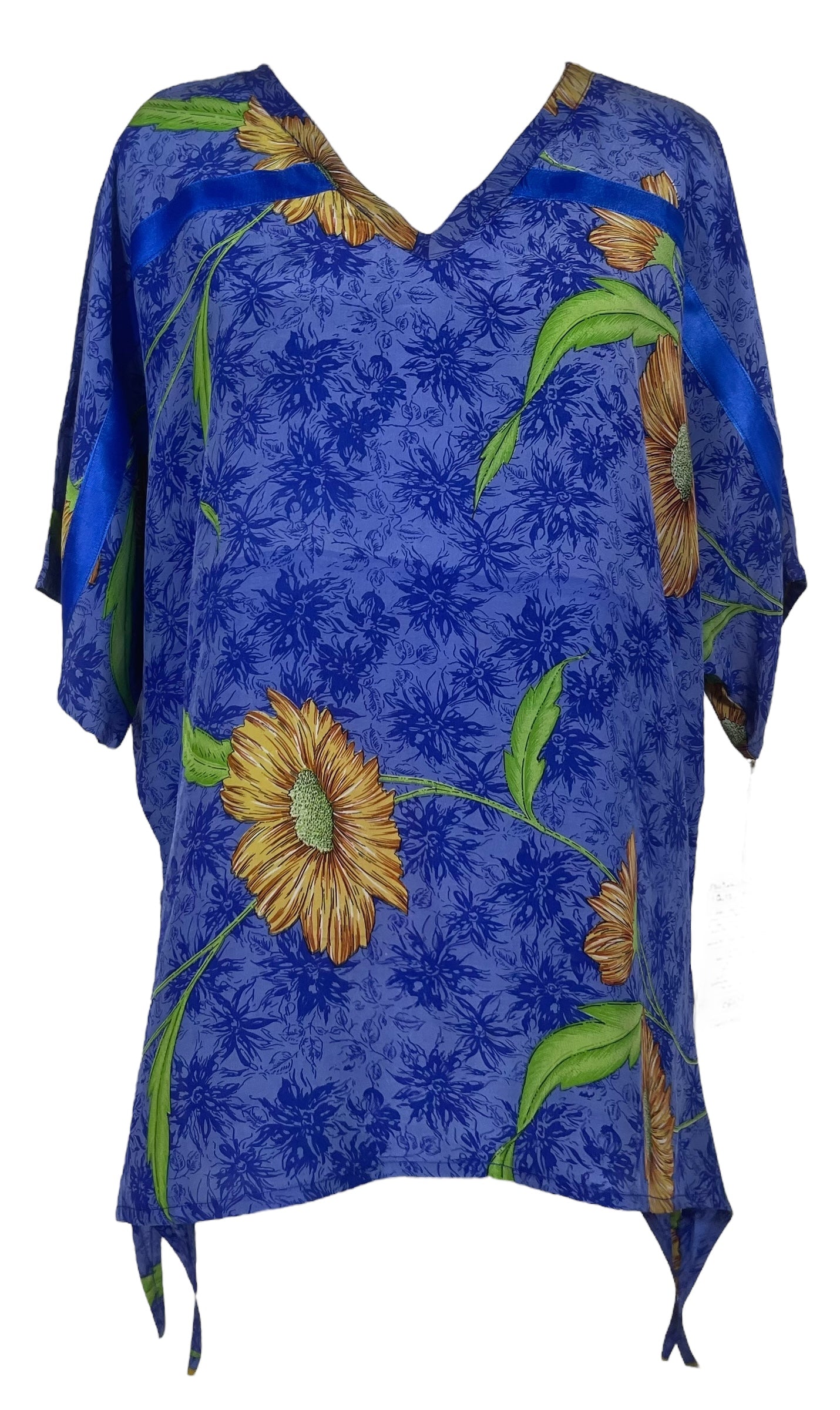 PRC8073 Avatar Pure Silk Long Tunic with Side Ties