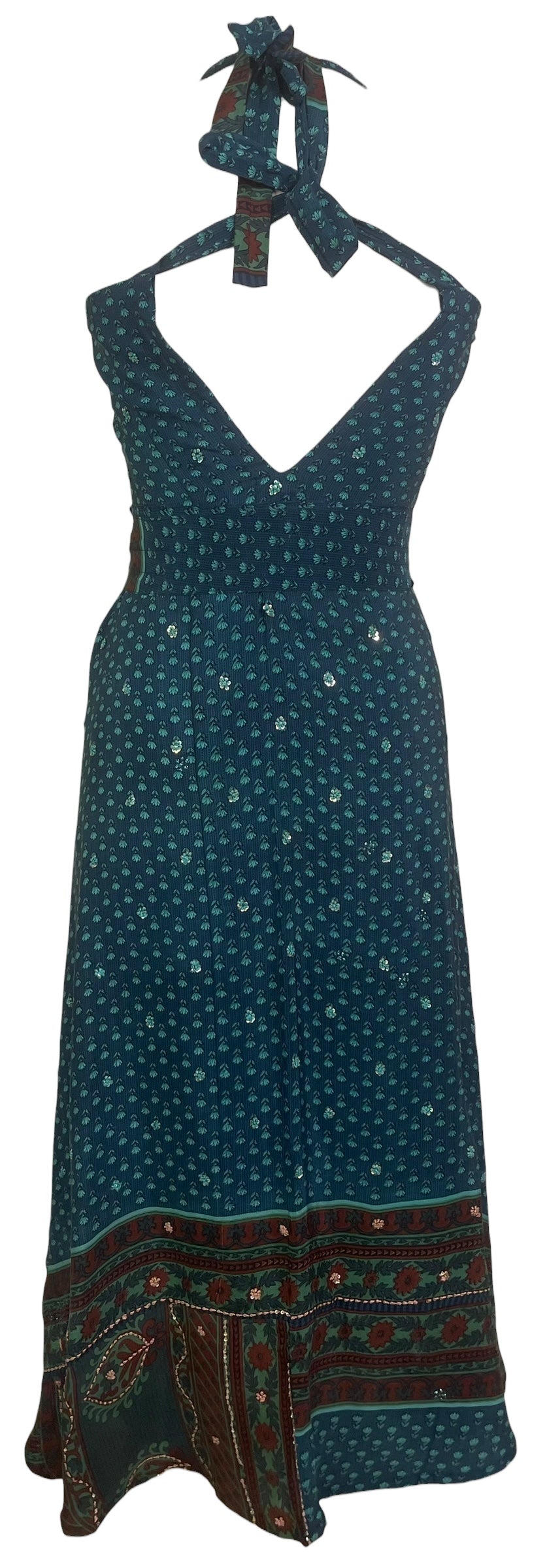 PRC8823 Avatar Pure Silk Maxi Dress with Belt
