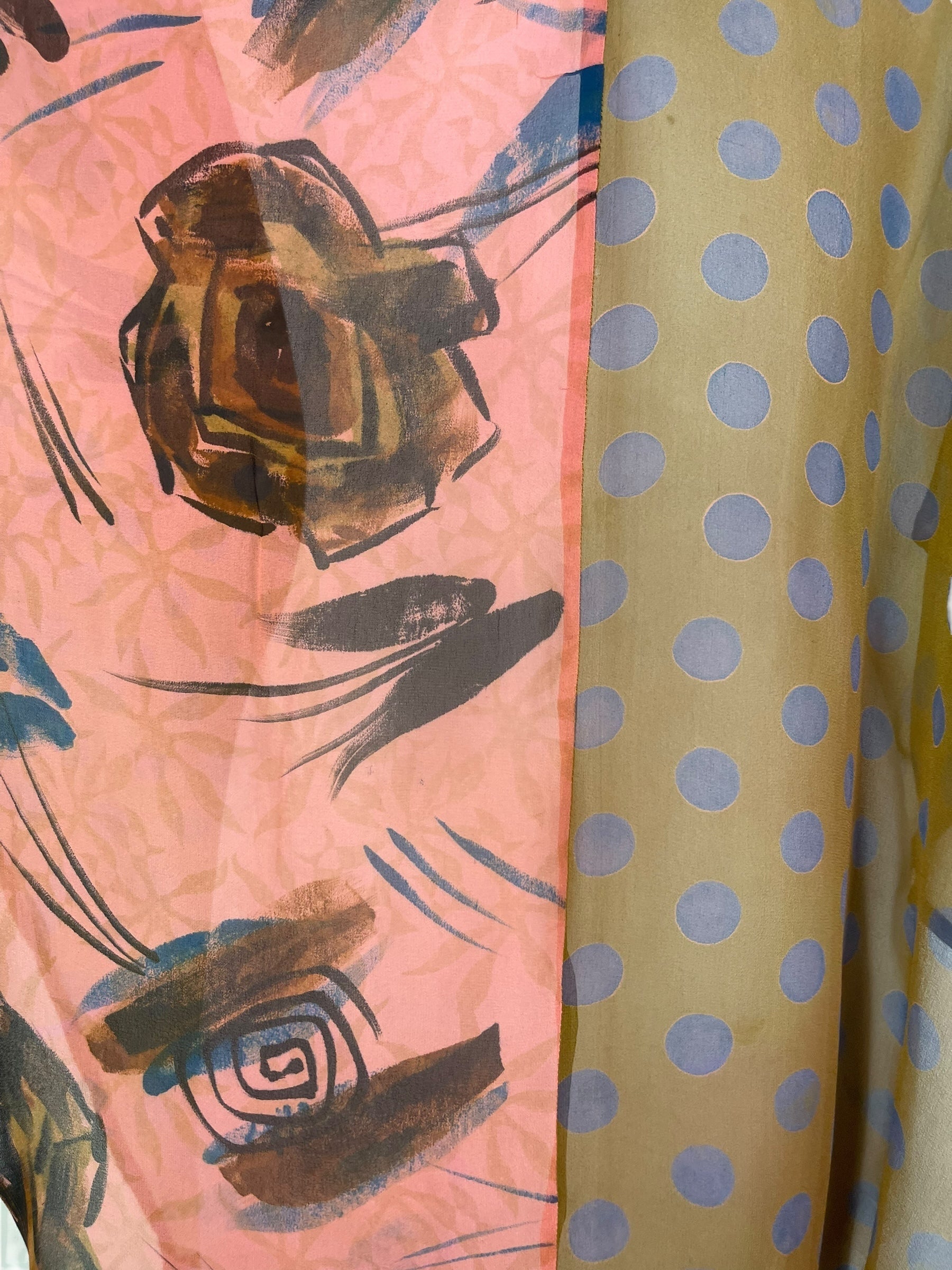 PRG7567 Sheer Avatar Pure Silk Waterfall Top