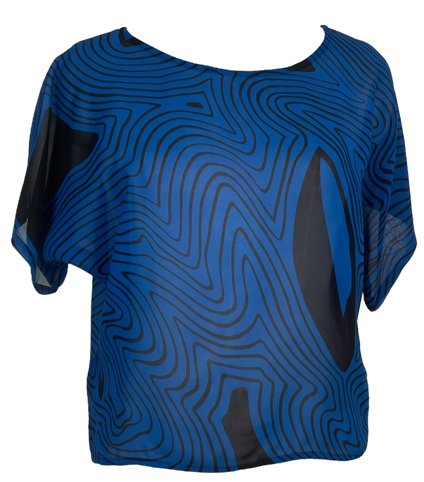 PRG5513 Sheer Avatar Pure Silk Boxy Top