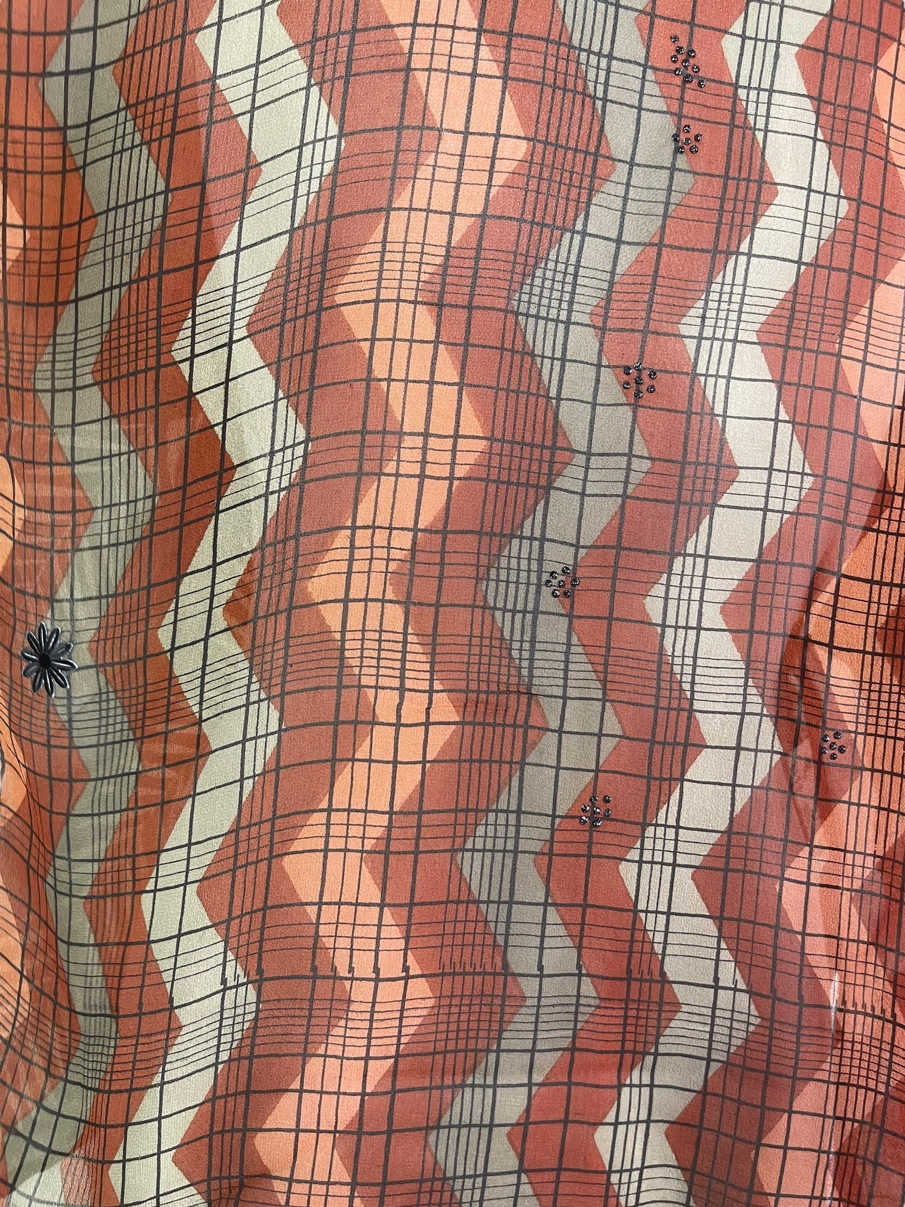 PRG8117 Sheer Wabi Sabi Pure Silk Side Slit Top by DECEMBER2025 – Handmade ethical Side Slit Top from sariKNOTsari using upcycled silk. Designed in Canada for travel and slow fashion, loved from Toronto to LA to Sydney.