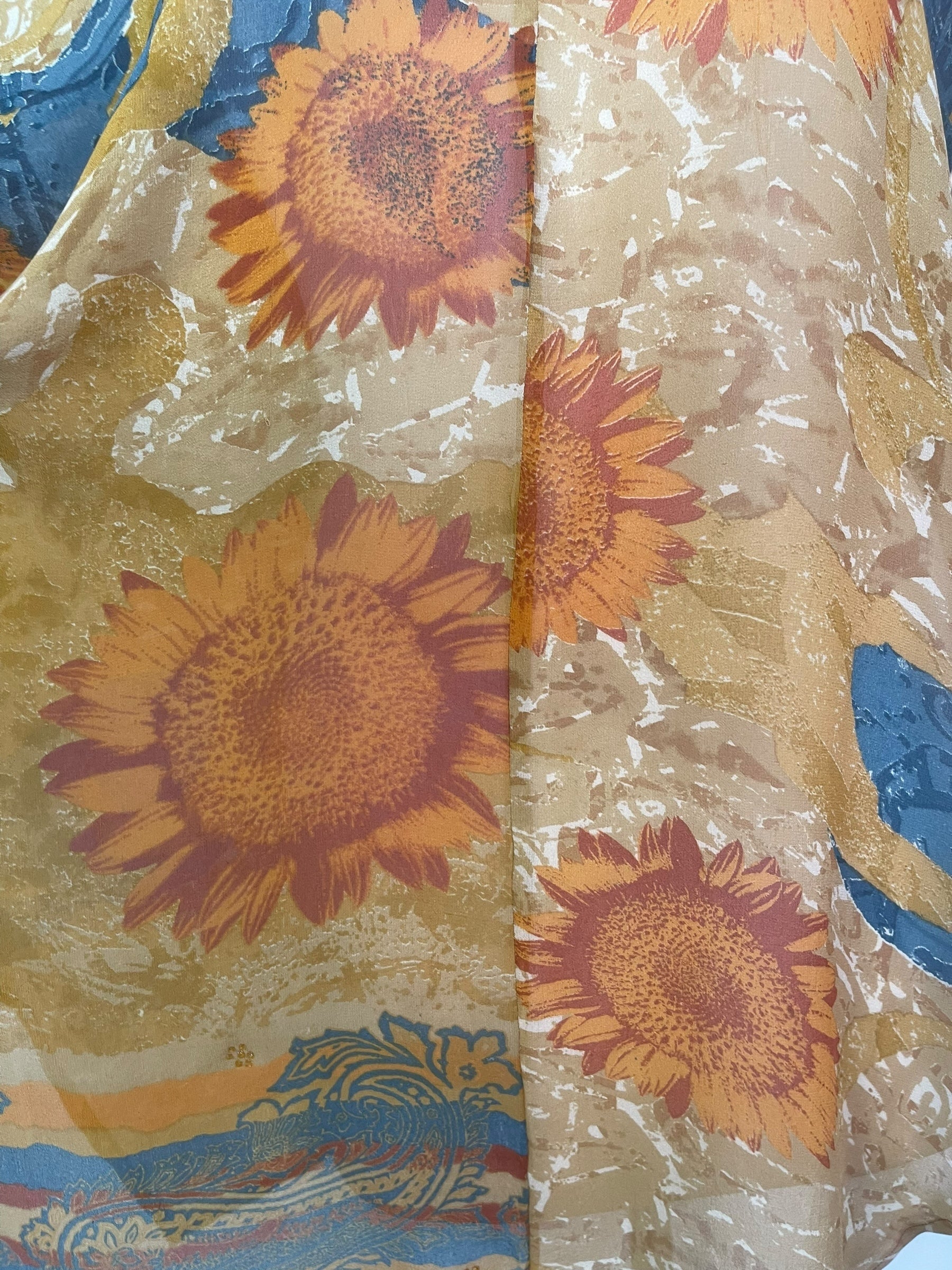 PREVIEW PRG8603 Sheer Avatar Pure Silk Waterfall Top by FEBRUARY2026 – Handmade ethical Waterfall Top from sariKNOTsari using upcycled silk. Designed in Canada for travel and slow fashion, loved from Toronto to LA to Sydney.