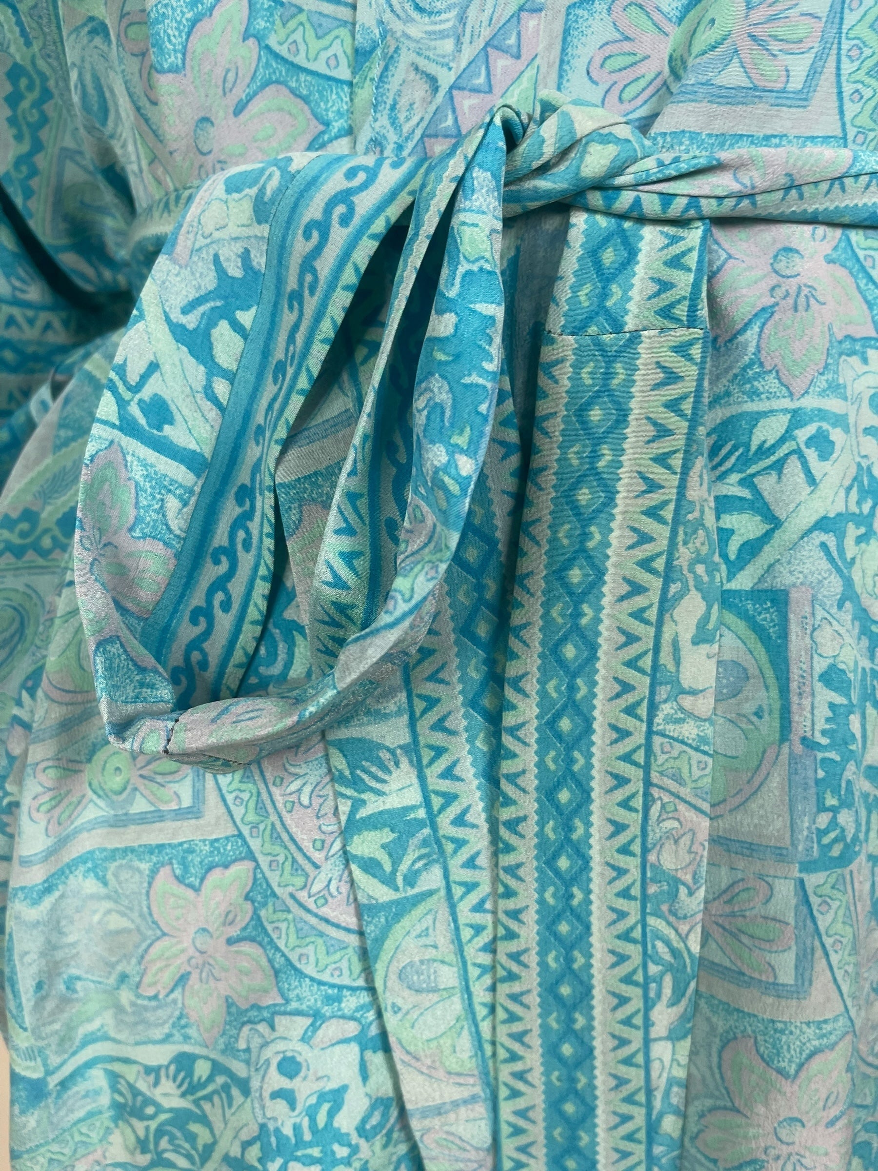 PRC8625 Wabi Sabi Pure Silk Kimono-Sleeved Jacket with Belt