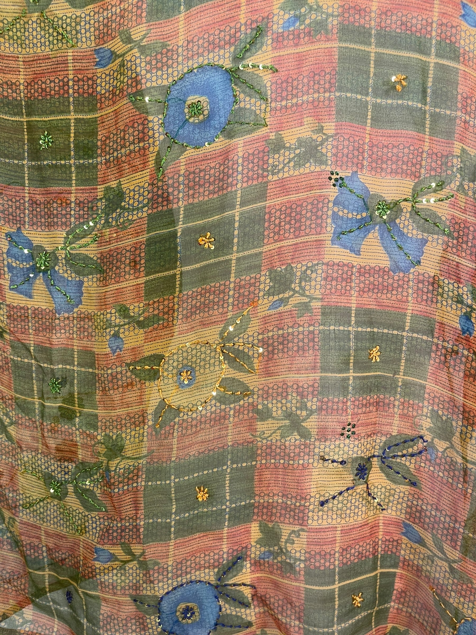 PREVIEW PRG8780 Sheer Avatar Pure Silk Long Tunic with Side Ties by MARCH2026 – Handmade ethical Side Tie Tunic from sariKNOTsari using upcycled silk. Designed in Canada for travel and slow fashion, loved from Toronto to LA to Sydney.