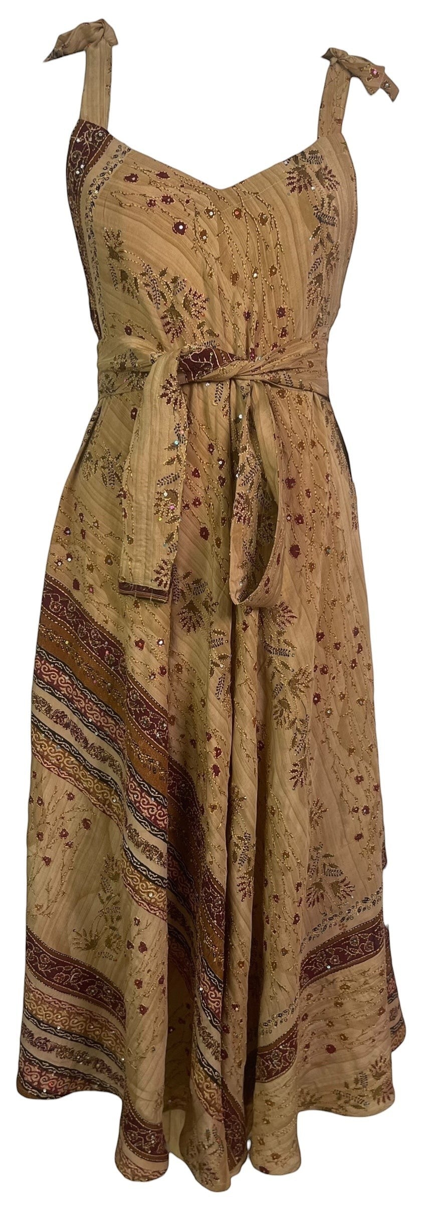 PREVIEW PRC8819  Wabi Sabi Pure Silk Maxi Dress with Belt