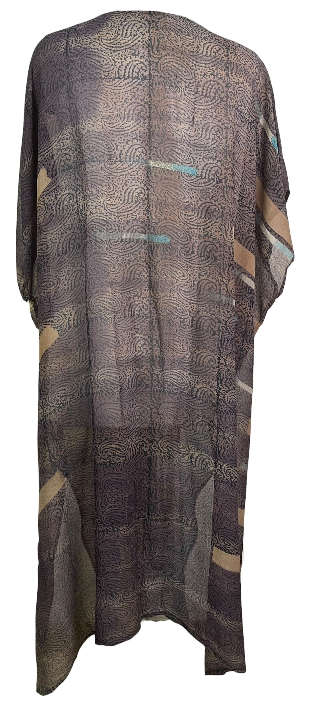 PRG8860 Sheer Wabi Sabi Pure Silk Maxi Kaftan by 15 FEBRUARY 2026 – Handmade ethical Maxi Kaftan from sariKNOTsari using upcycled silk. Designed in Canada for travel and slow fashion, loved from Toronto to LA to Sydney.