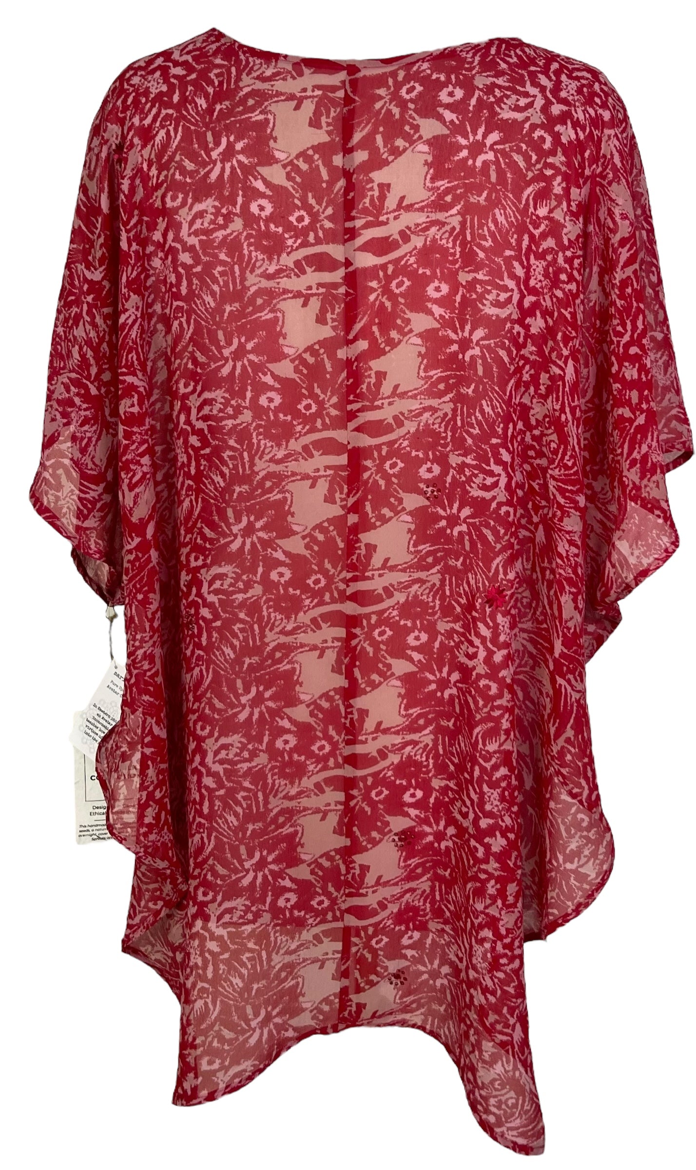 PRG7039 Sheer Wabi Sabi Pure Silk Waterfall Top
