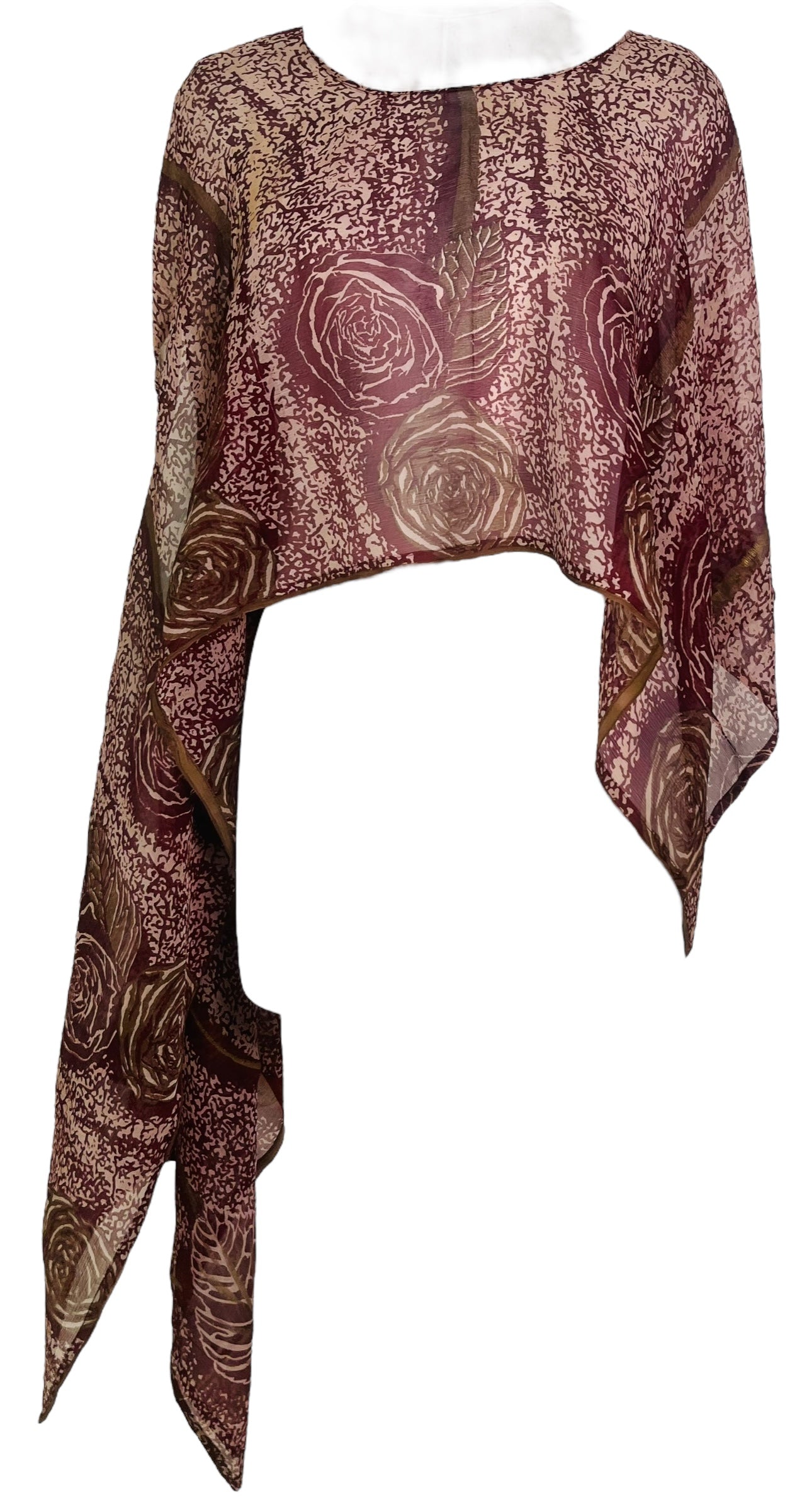 PCH7441 Very Sheer Chiffon Wabi Sabi Pure Silk Versatile Vest