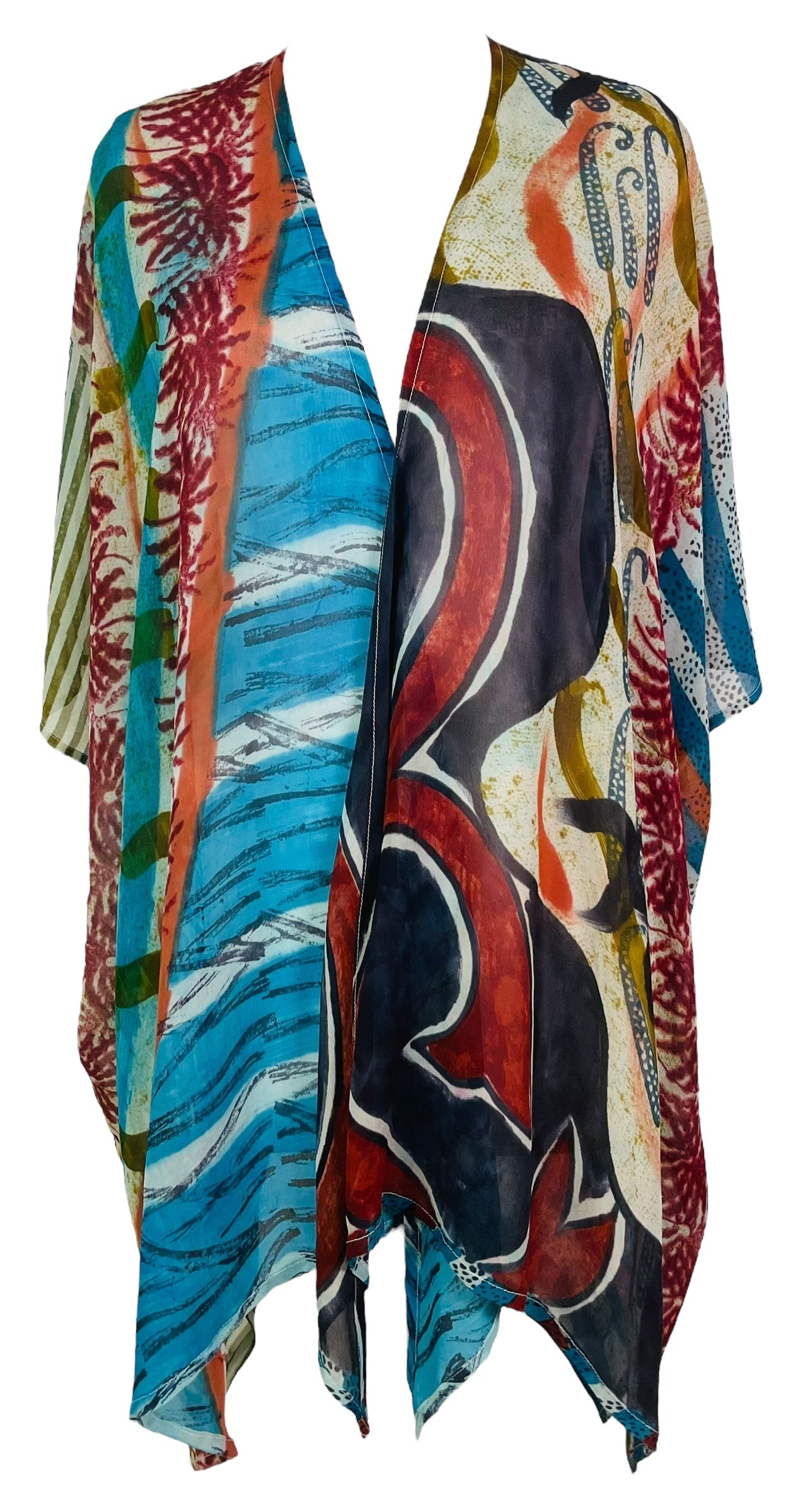 PRG7570 Sheer Wabi Sabi Pure Silk Cardigan