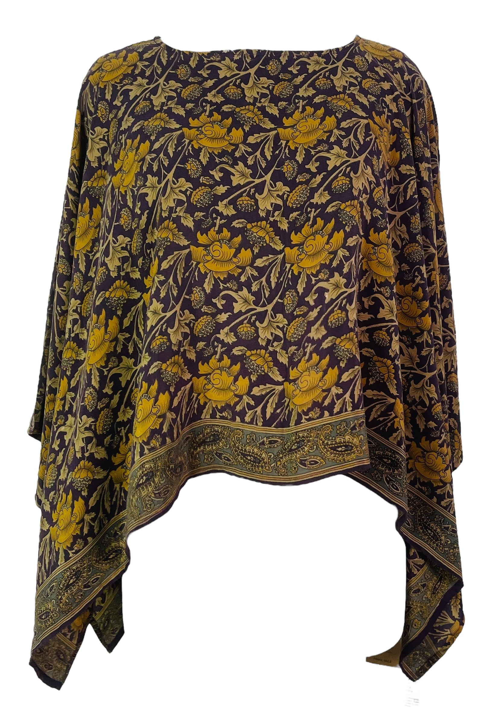 PRC7541 Pure Silk Wabi Sabi Capelet Poncho