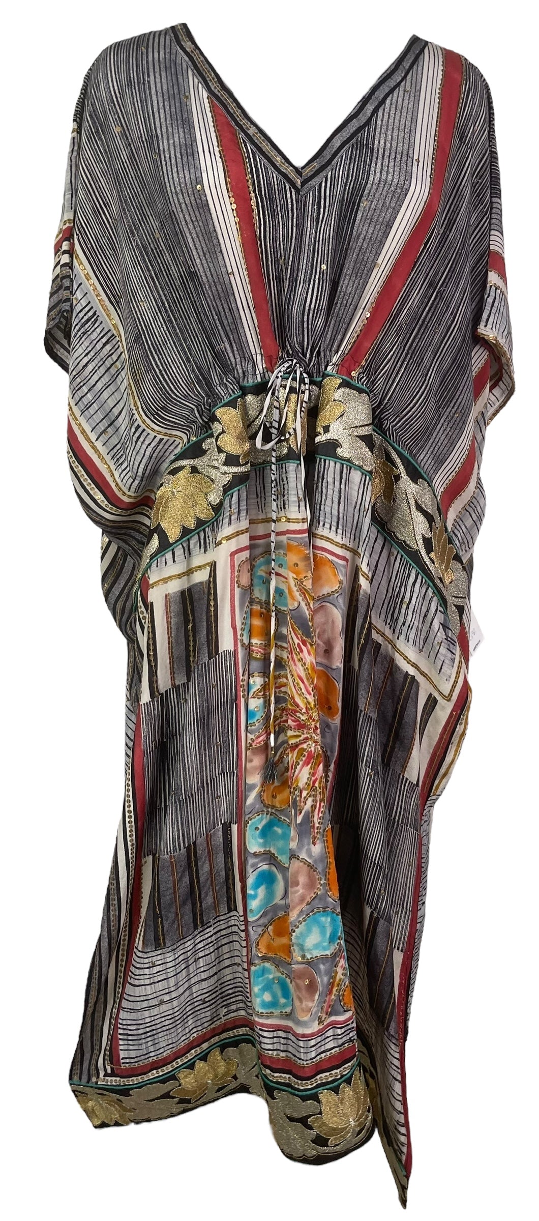 PRC6761 Wabi Sabi Pure Silk Maxi Kaftan