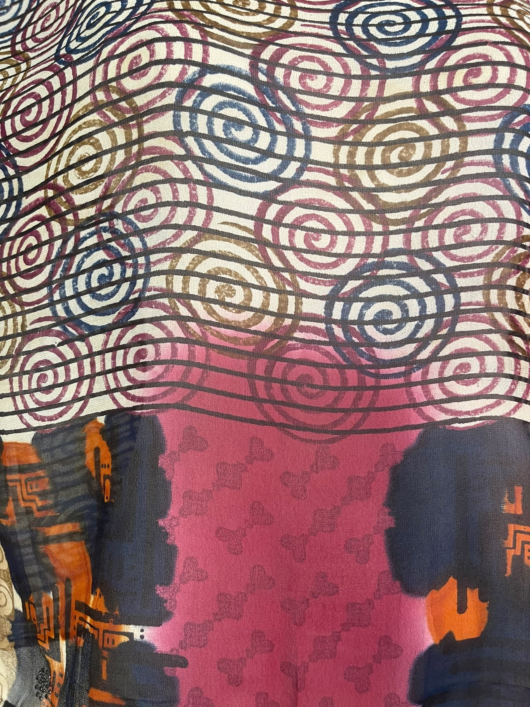 PRG8110 Sheer Avatar Pure Silk Side Slit Top by DECEMBER2025 – Handmade ethical Side Slit Top from sariKNOTsari using upcycled silk. Designed in Canada for travel and slow fashion, loved from Toronto to LA to Sydney.