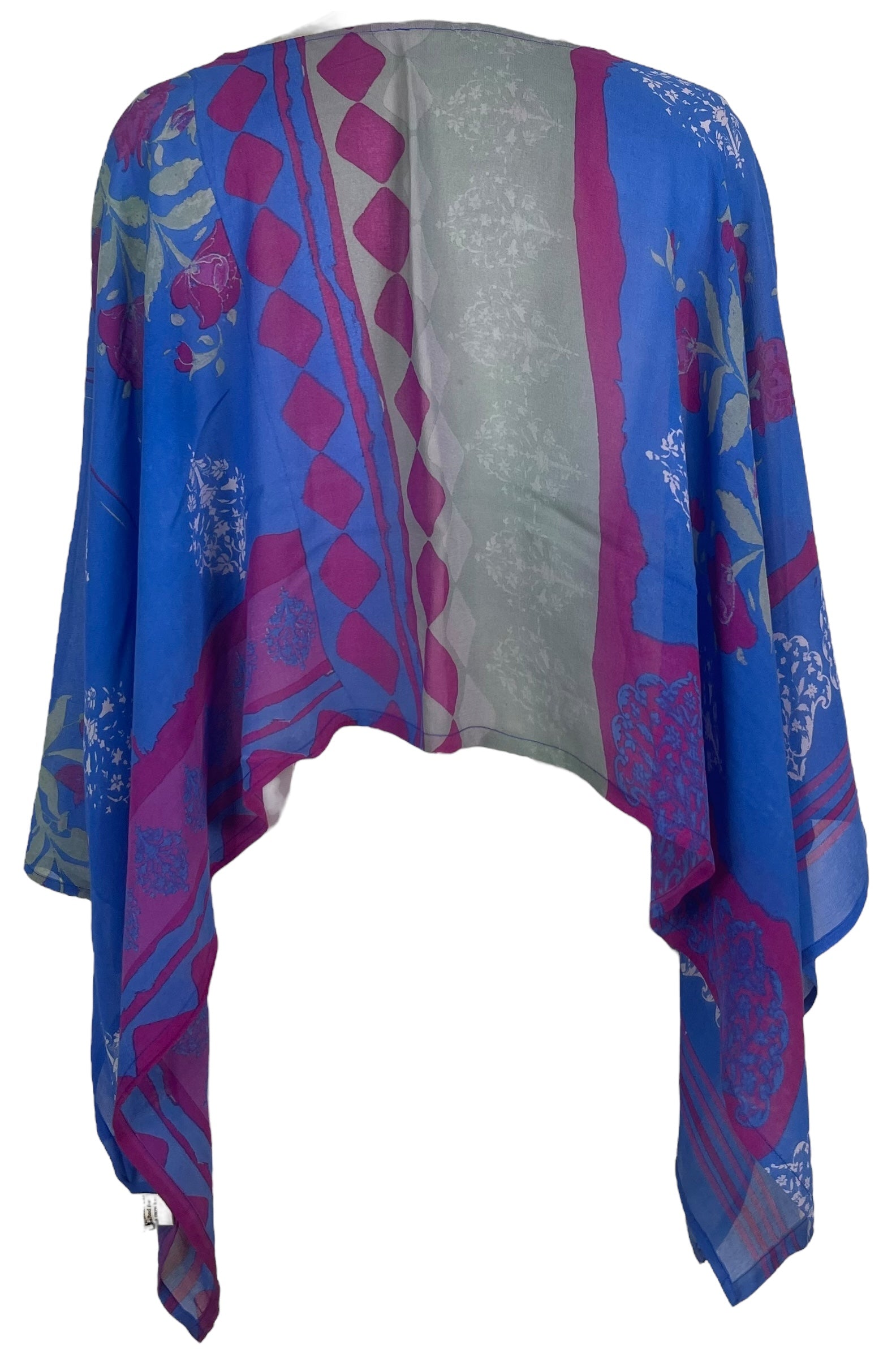 PRG7857 Sheer Pure Silk Wabi Sabi Capelet Poncho
