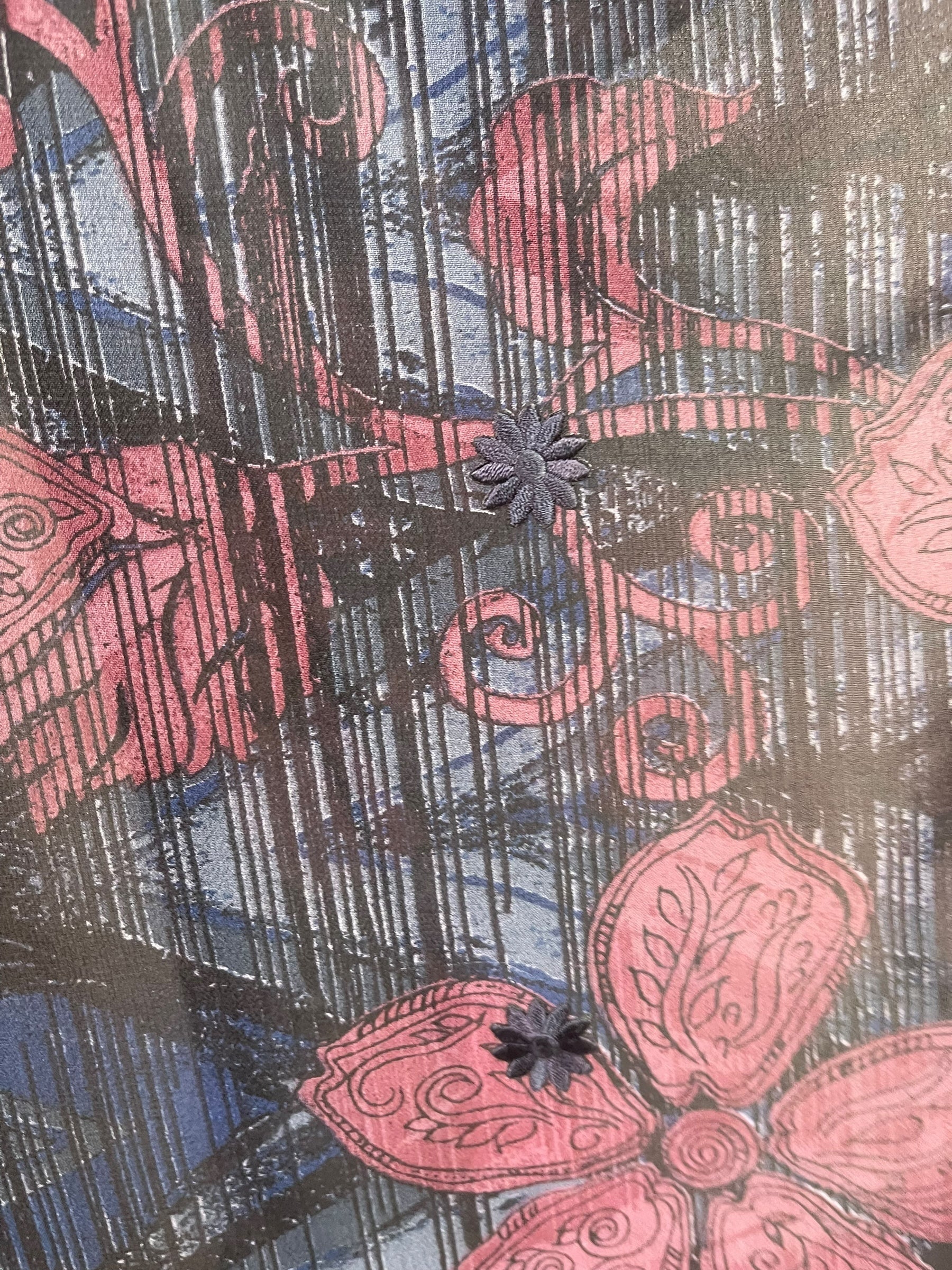 PREVIEW PRG8572 Sheer Avatar Pure Silk Midi Length Kaftan by MARCH2026 – Handmade ethical Midi Length Kaftan from sariKNOTsari using upcycled silk. Designed in Canada for travel and slow fashion, loved from Toronto to LA to Sydney. Featuring Zsiska, Bryn Walker and Artisan Leather coats by Rejean Pepin, Pepin designs