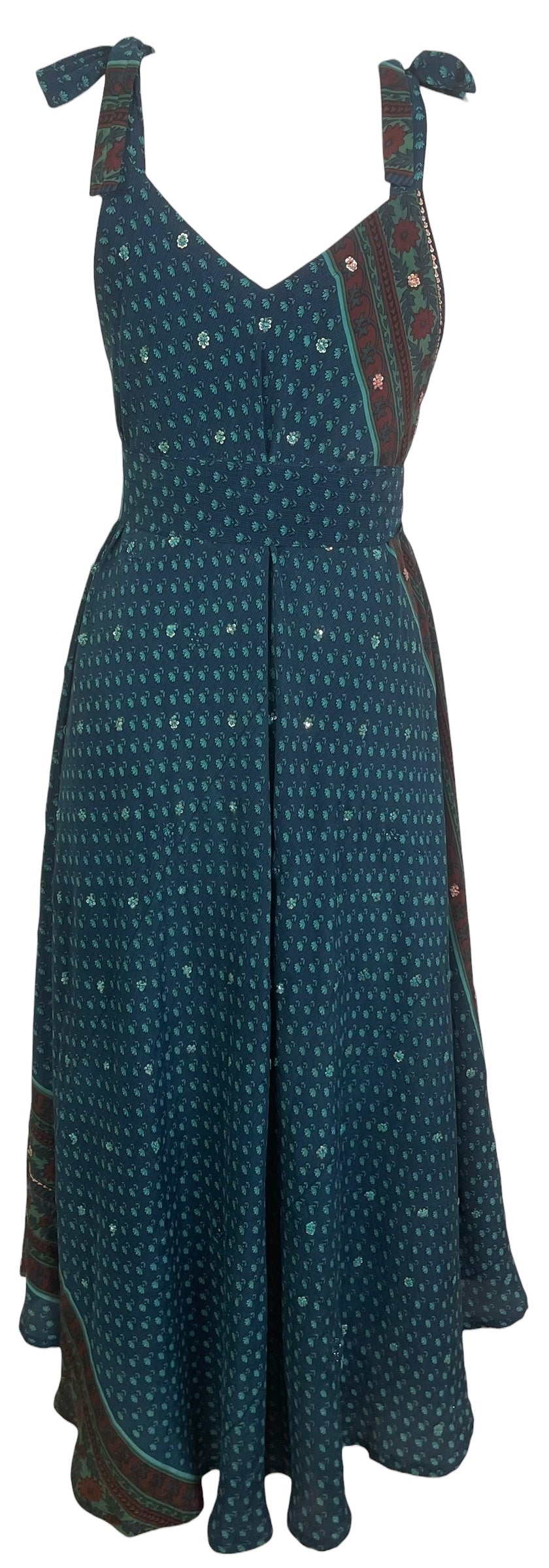PRC8823 Avatar Pure Silk Maxi Dress with Belt