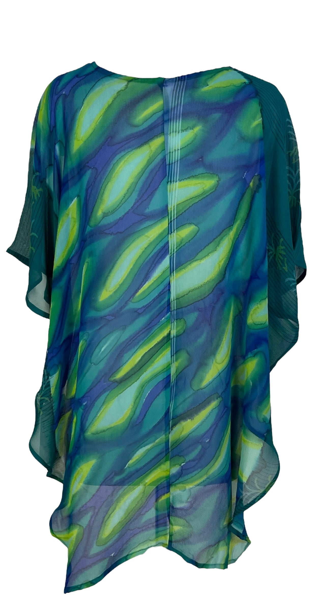 PRG7261 Sheer Avatar Pure Silk Waterfall Top