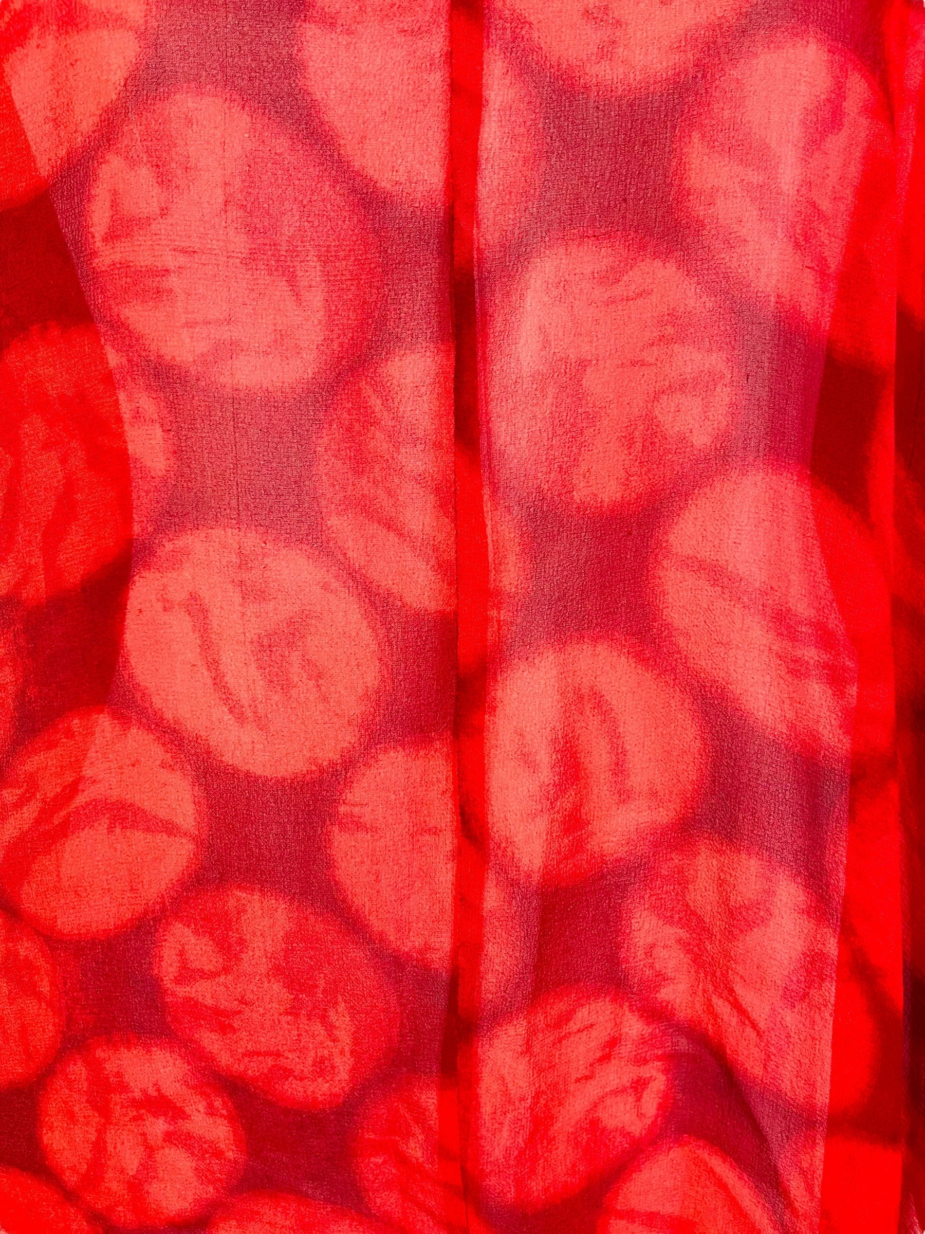 PRG7585 Sheer Avatar Pure Silk Waterfall Top