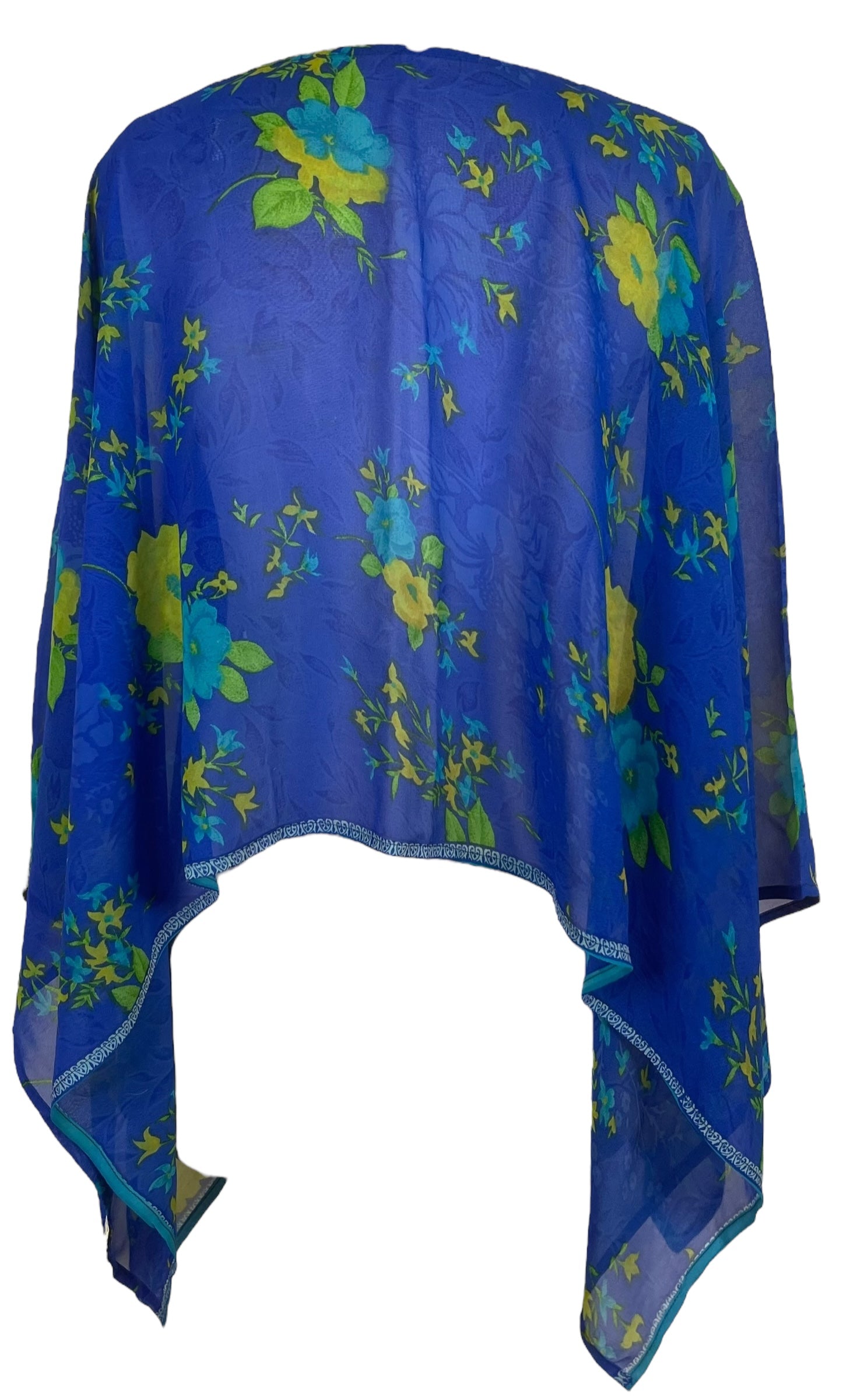 PREVIEW PRG7901 Sheer Pure Silk Wabi Sabi Capelet Poncho by DECEMBER2025 – Handmade ethical Poncho from sariKNOTsari using upcycled silk. Designed in Canada for travel and slow fashion, loved from Toronto to LA to Sydney.
