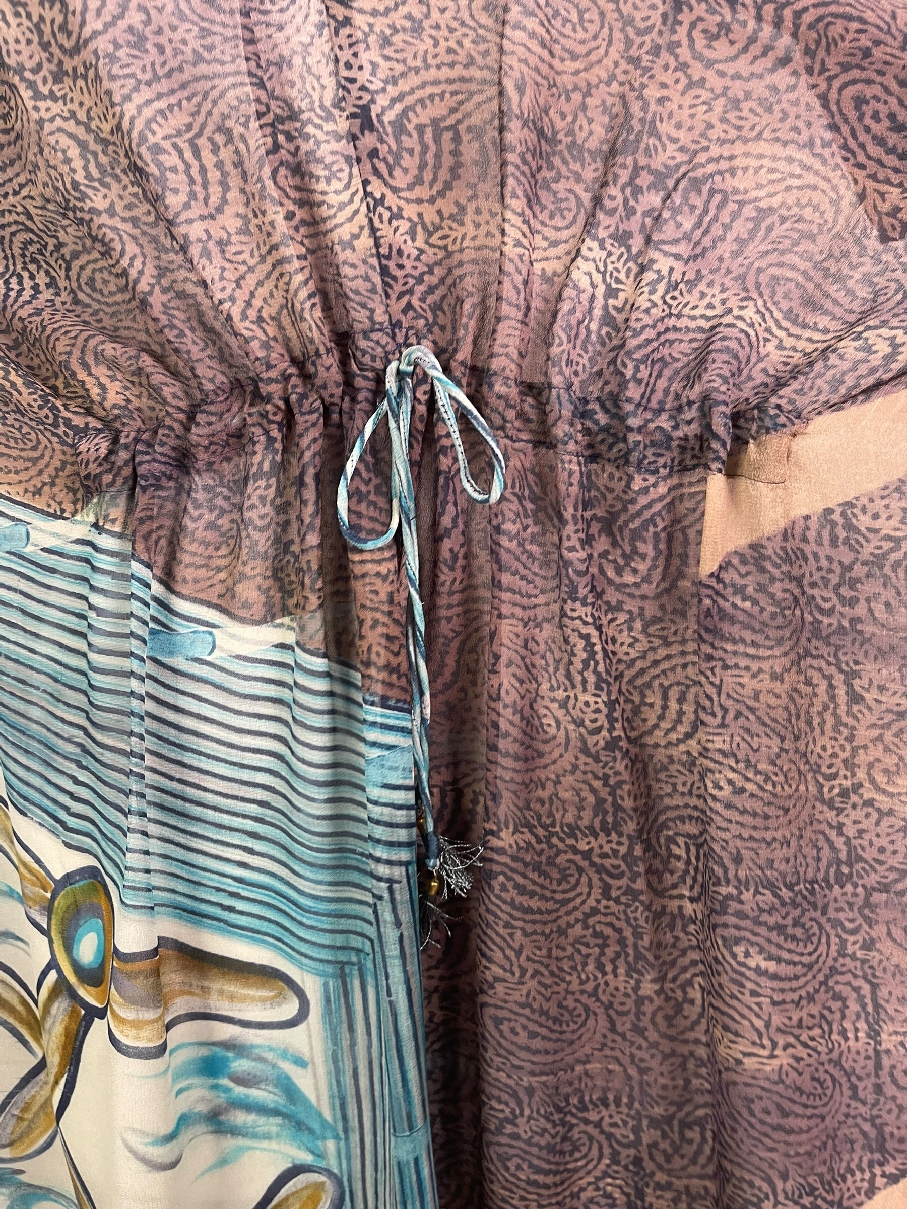 PRG8860 Sheer Wabi Sabi Pure Silk Maxi Kaftan by 15 FEBRUARY 2026 – Handmade ethical Maxi Kaftan from sariKNOTsari using upcycled silk. Designed in Canada for travel and slow fashion, loved from Toronto to LA to Sydney.