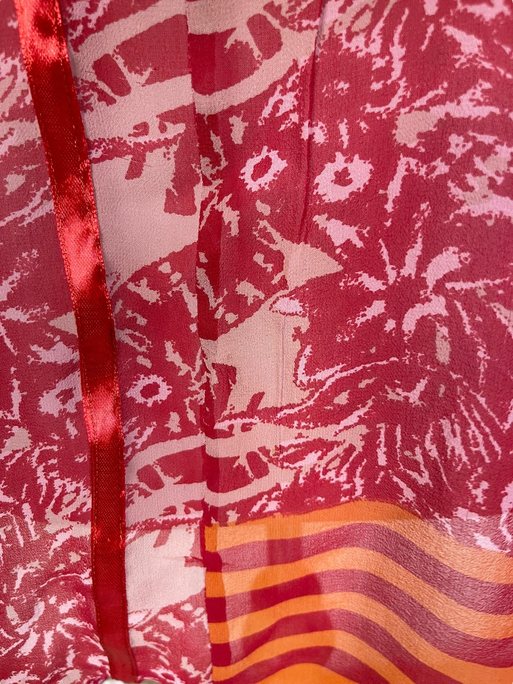 PRG7039 Sheer Wabi Sabi Pure Silk Waterfall Top