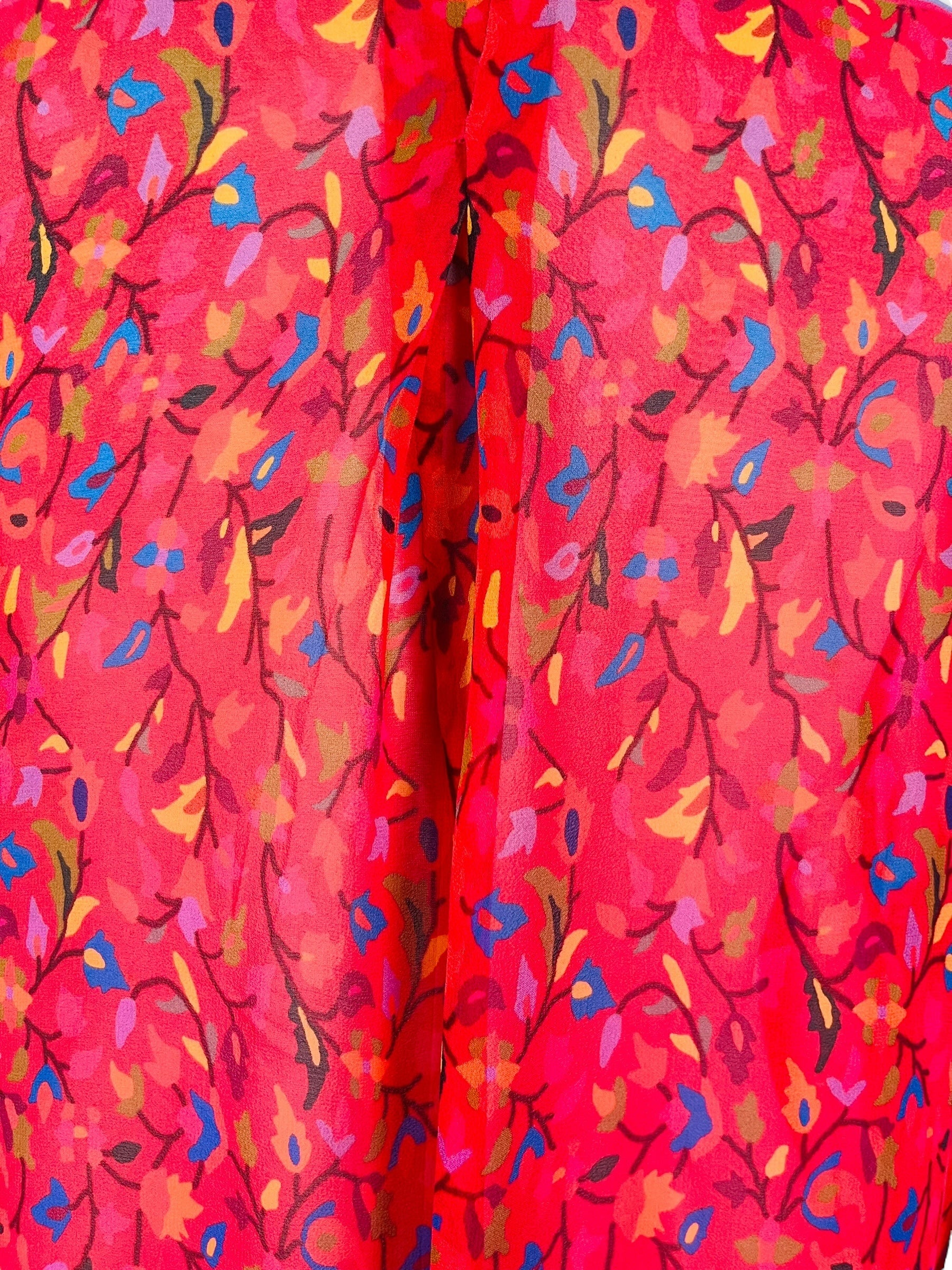 PRG6811 Sheer Avatar Pure Silk Self Pocket Tunic Dress